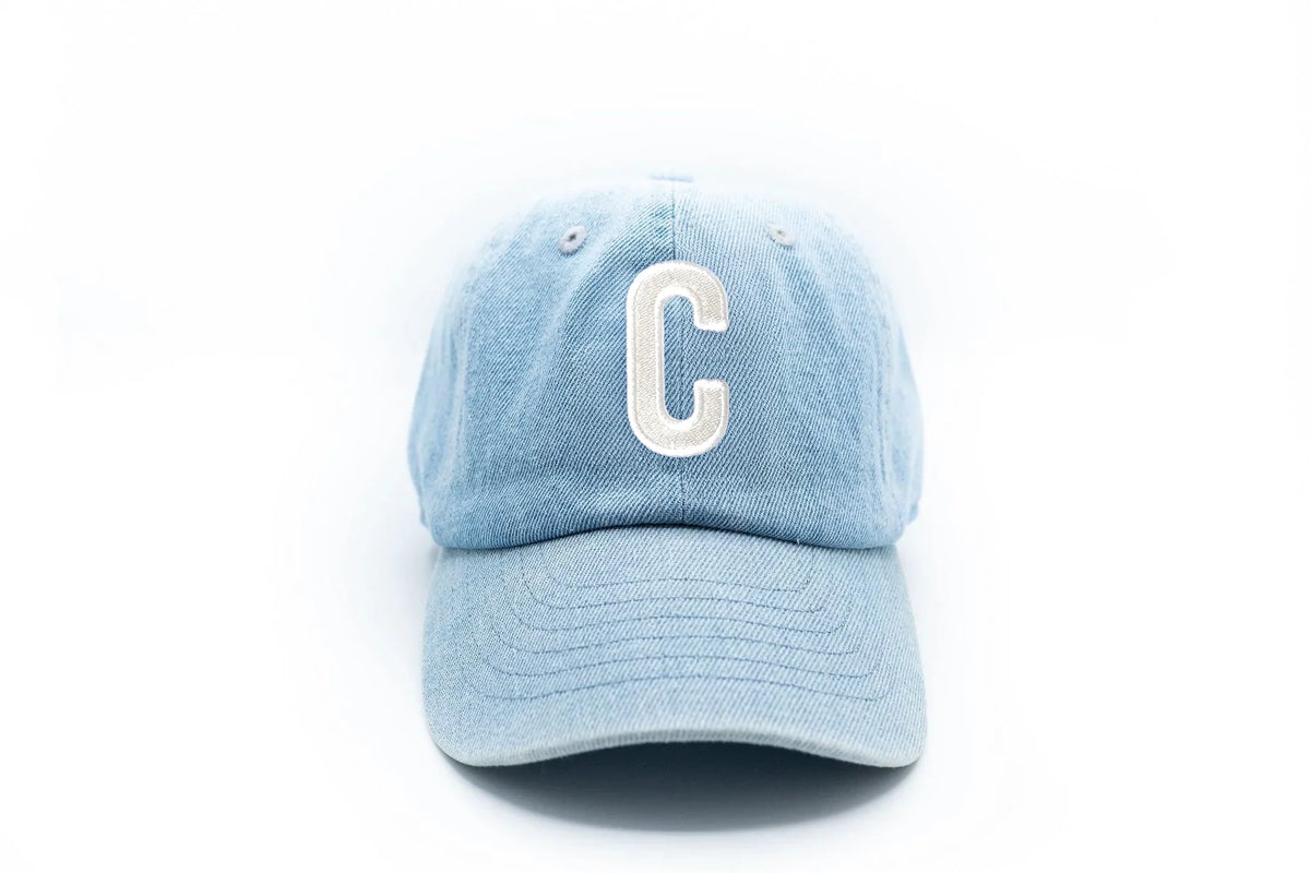 Denim Letter Baseball Hat