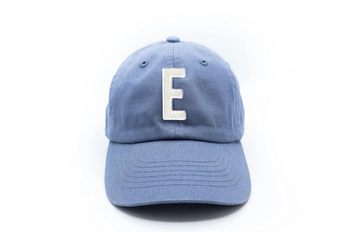 Dusty Blue Letter Baseball Hat