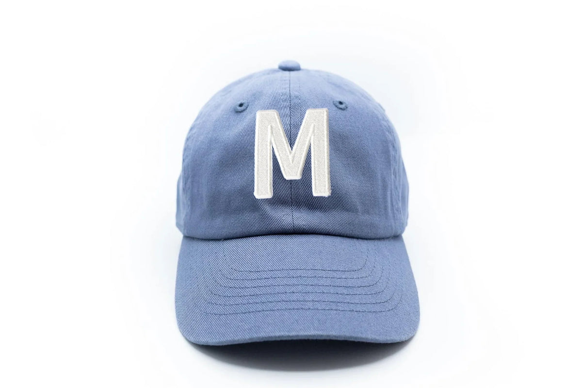 Dusty Blue Letter Baseball Hat