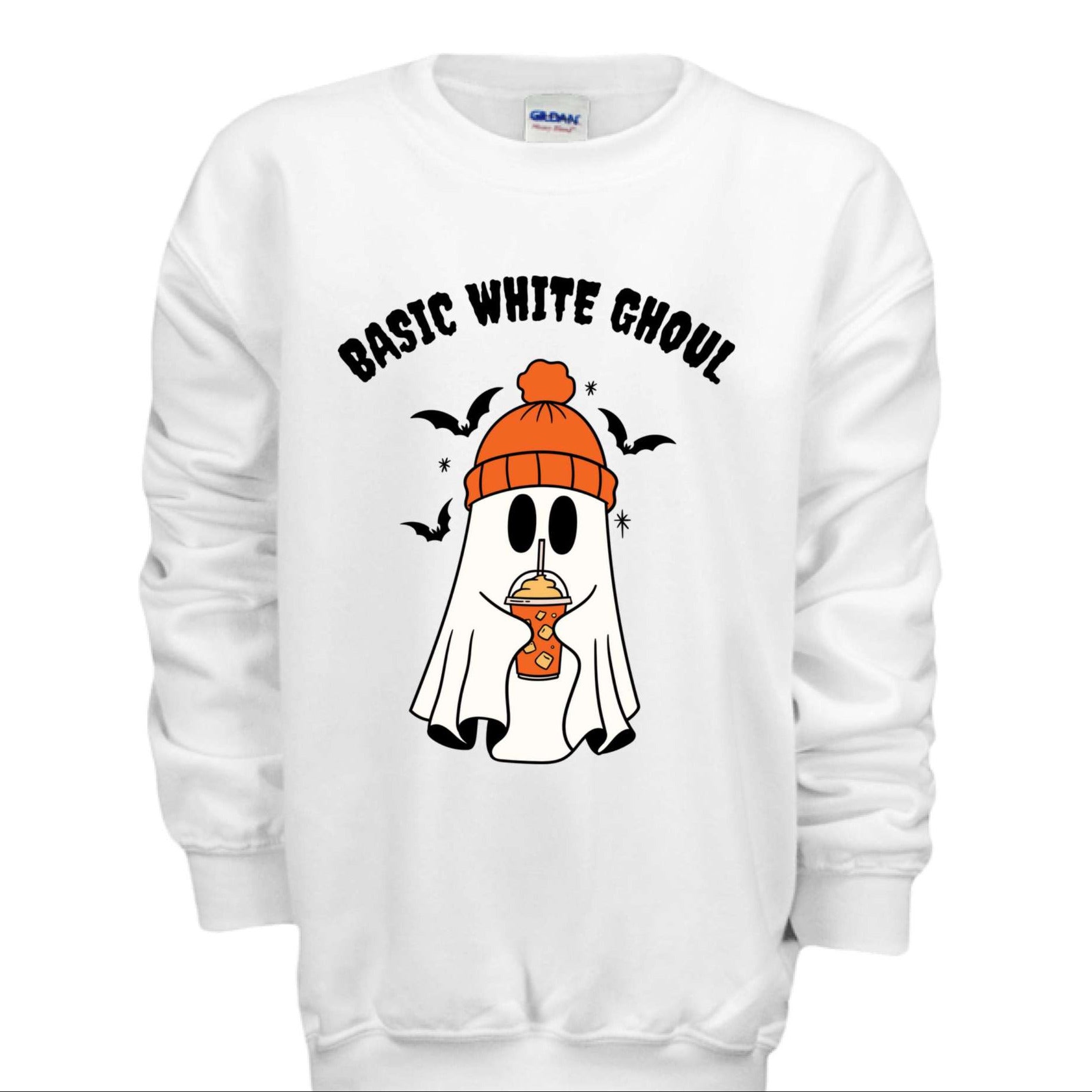 Basic White Ghoul Halloween Sweatshirt