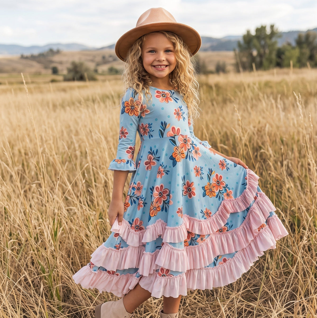 Bella Winter Garden Ruffles Dress