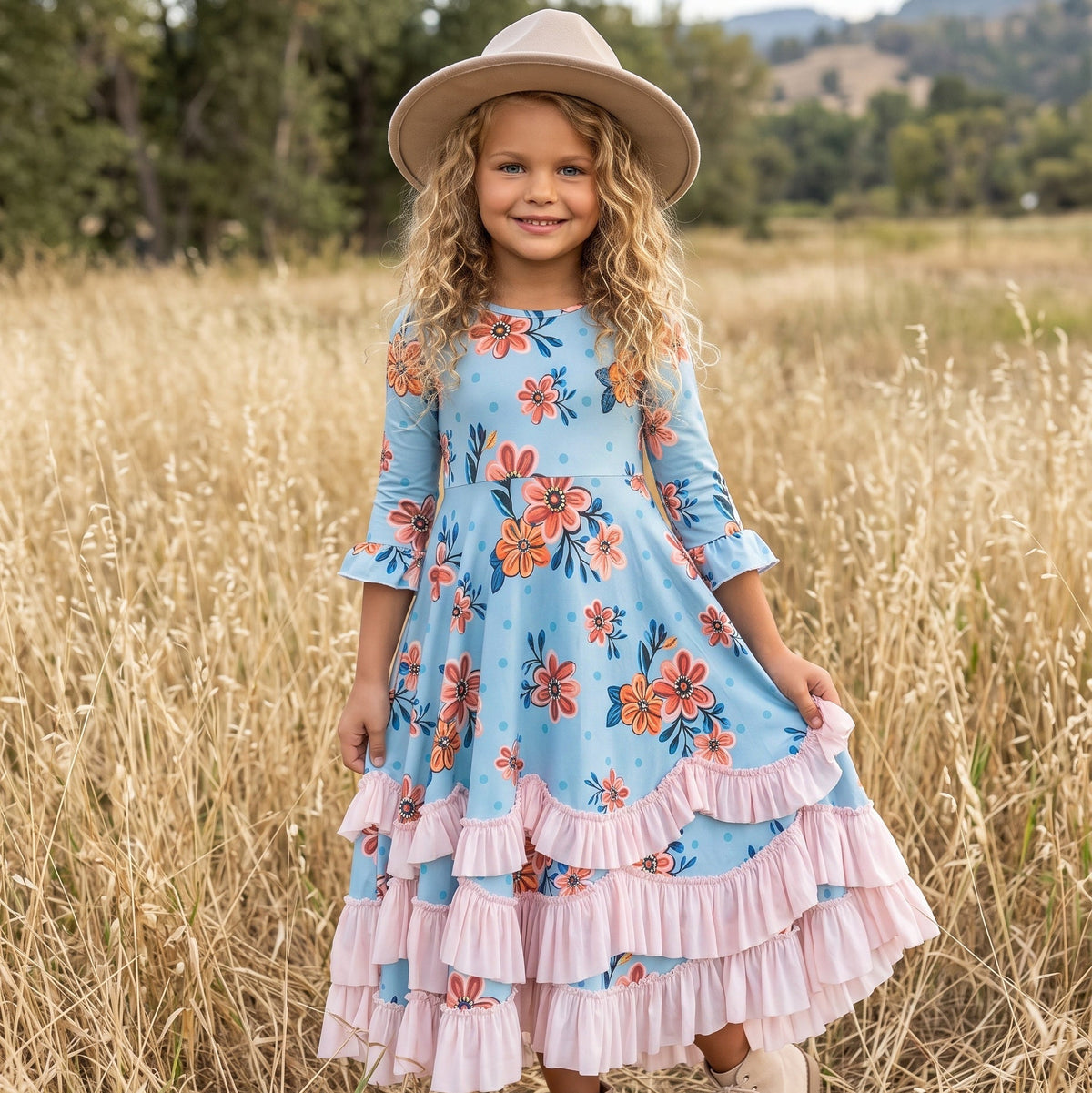 Bella Winter Garden Ruffles Dress