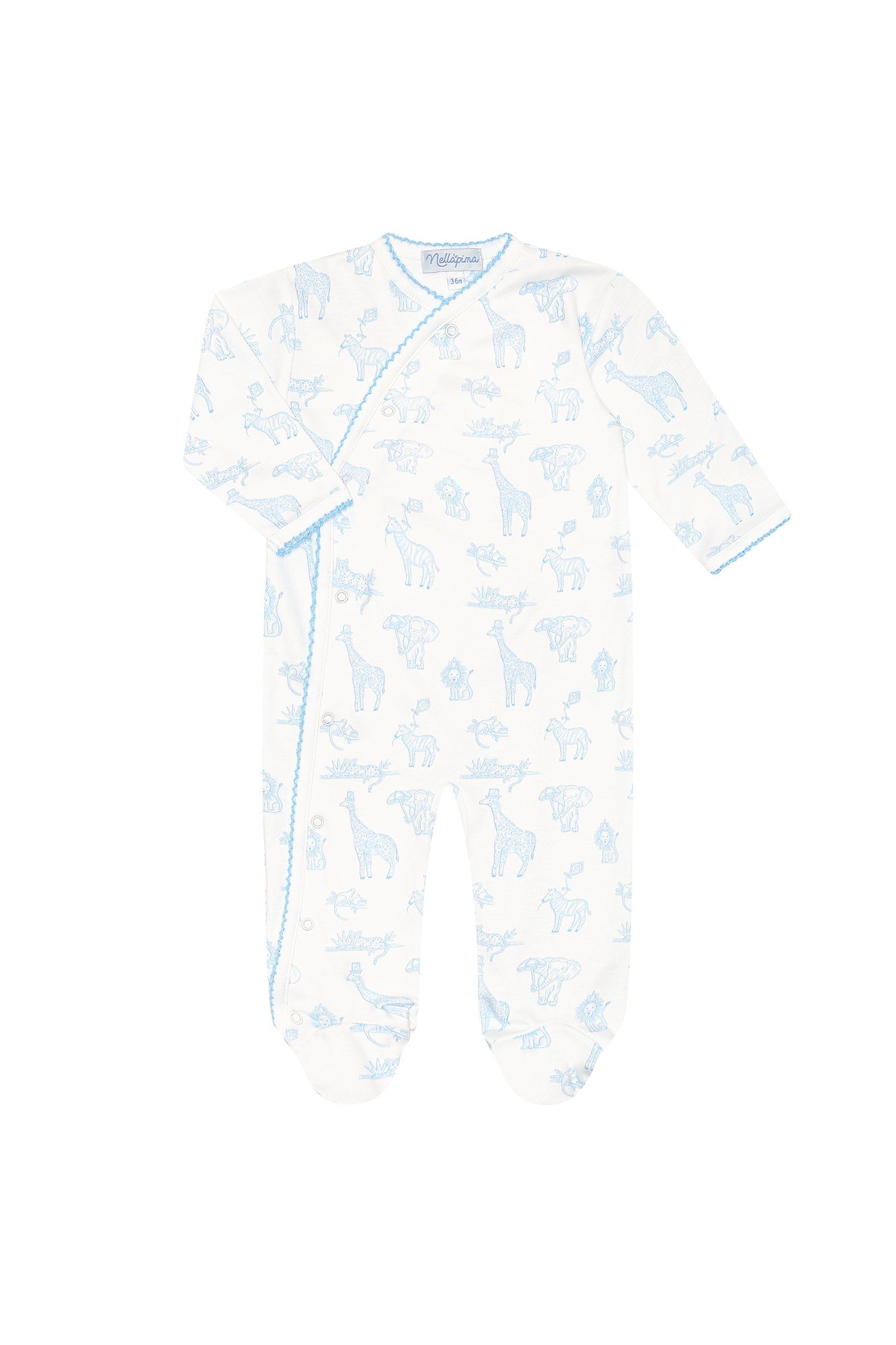 Blue Safari Crossover Footie