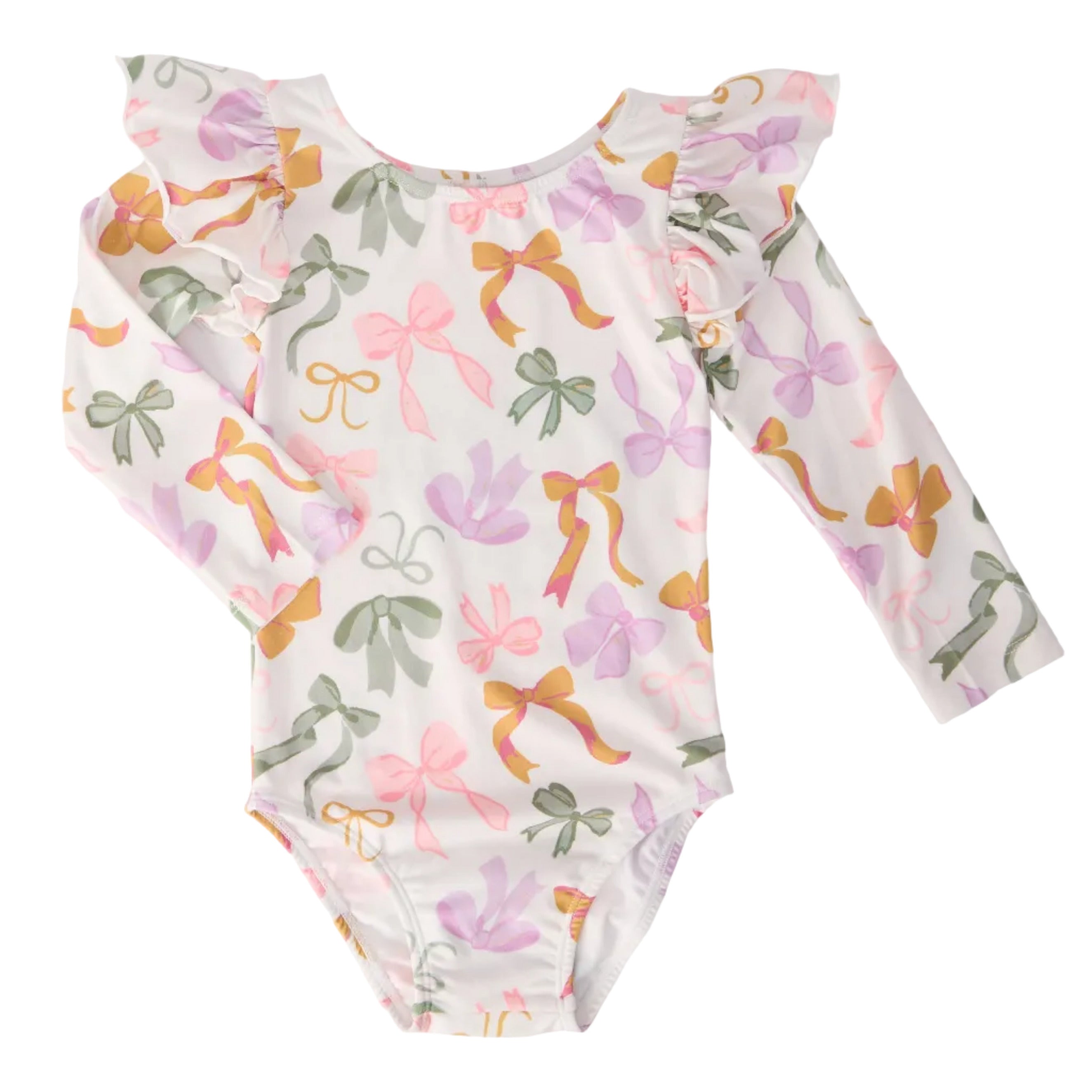Boho Bows L/S Flutter Sleeve Leotard