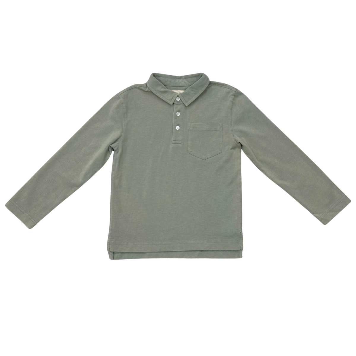 Boys Garment-Washed Collar Shirt in Iceberg