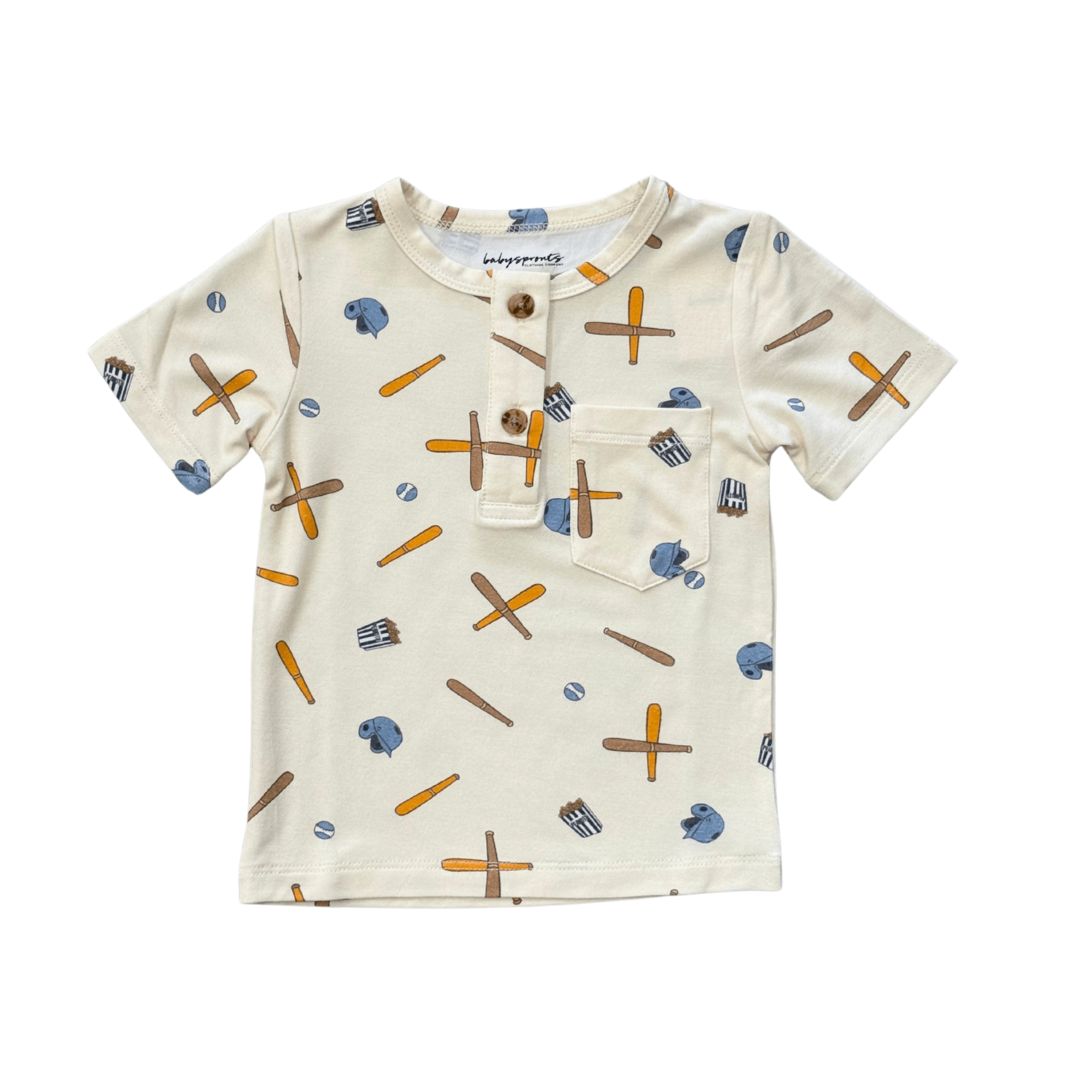 Boy's Short Sleeve Henley Shirt
