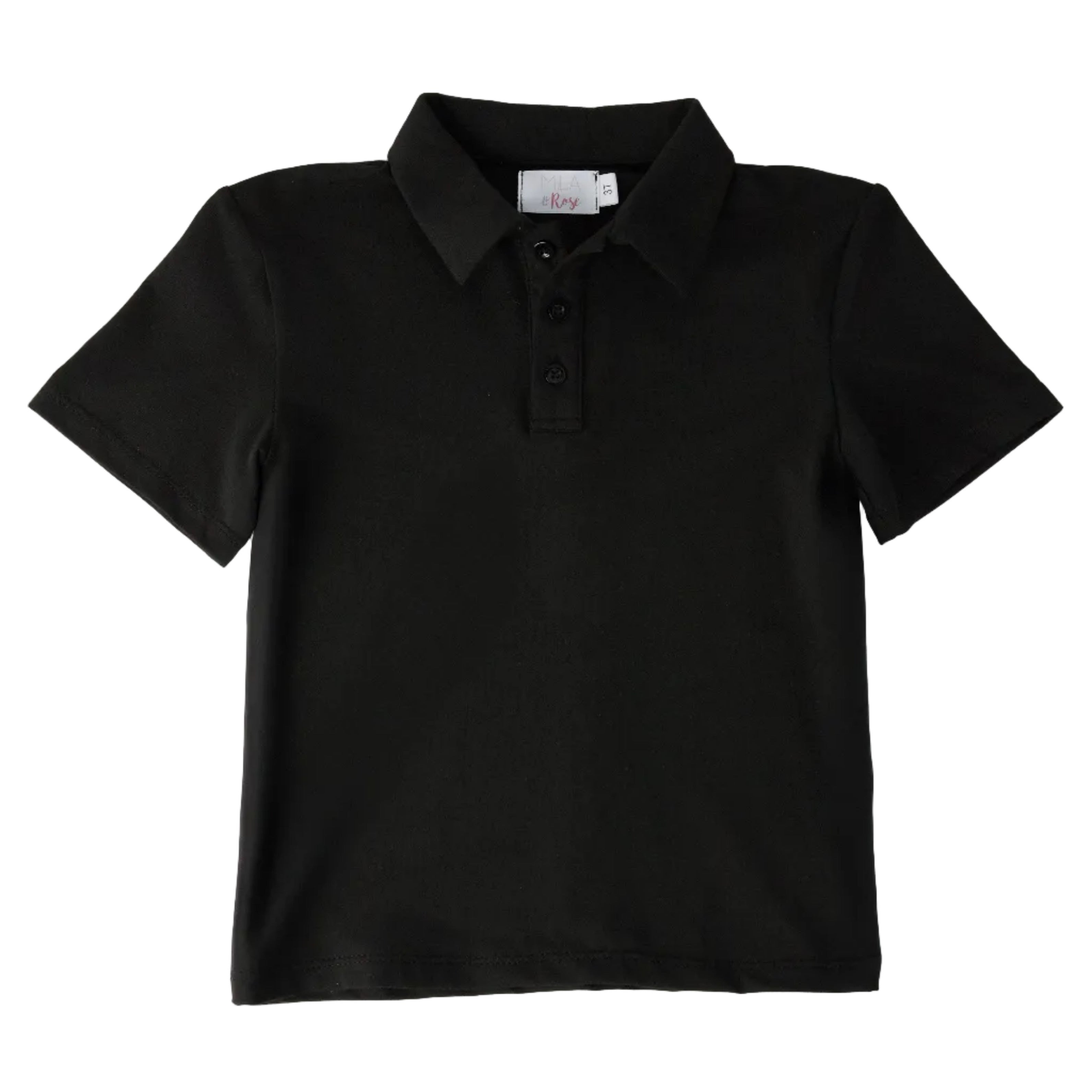 Boys Black S/S Polo