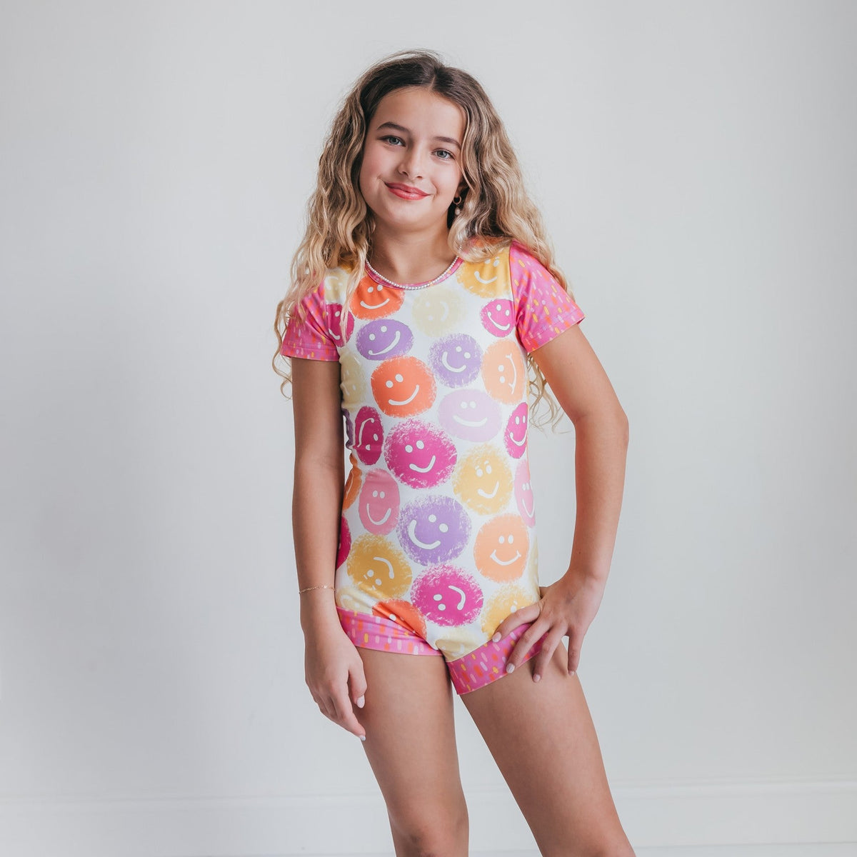 Bright Smiley Shortie Leotard