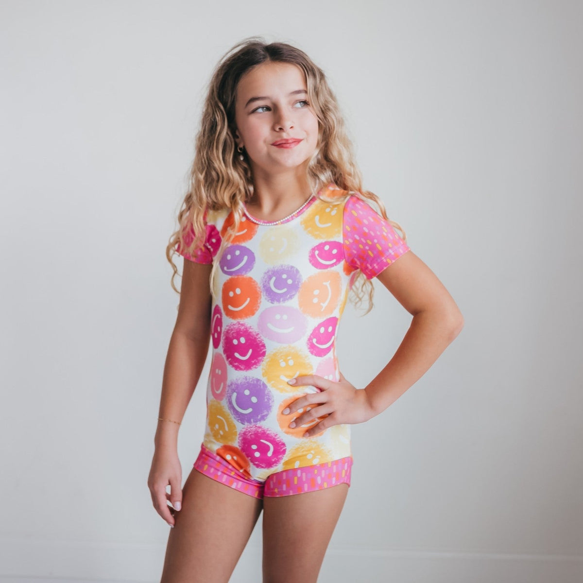 Bright Smiley Shortie Leotard