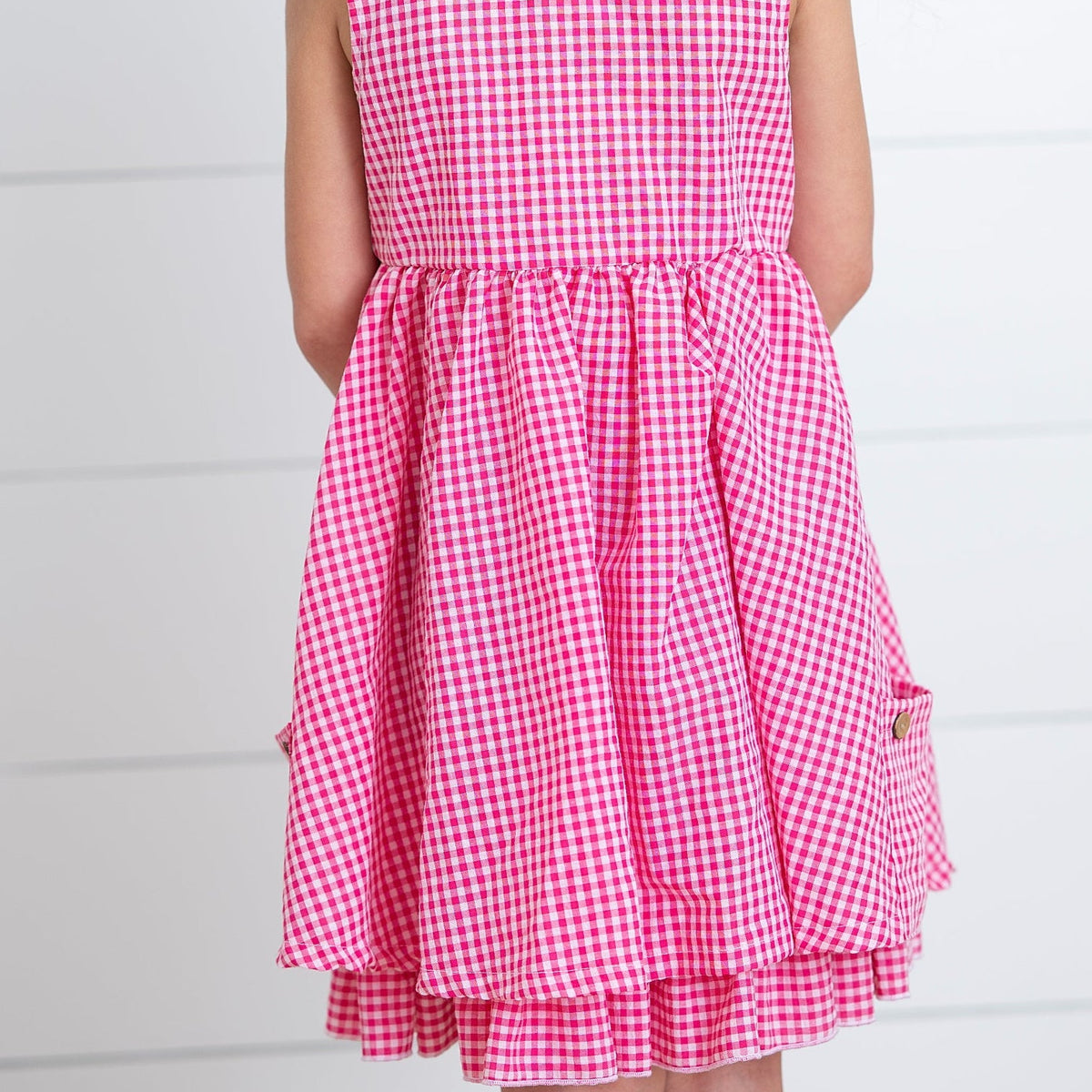 Brooke Hot Pink Gingham Dress