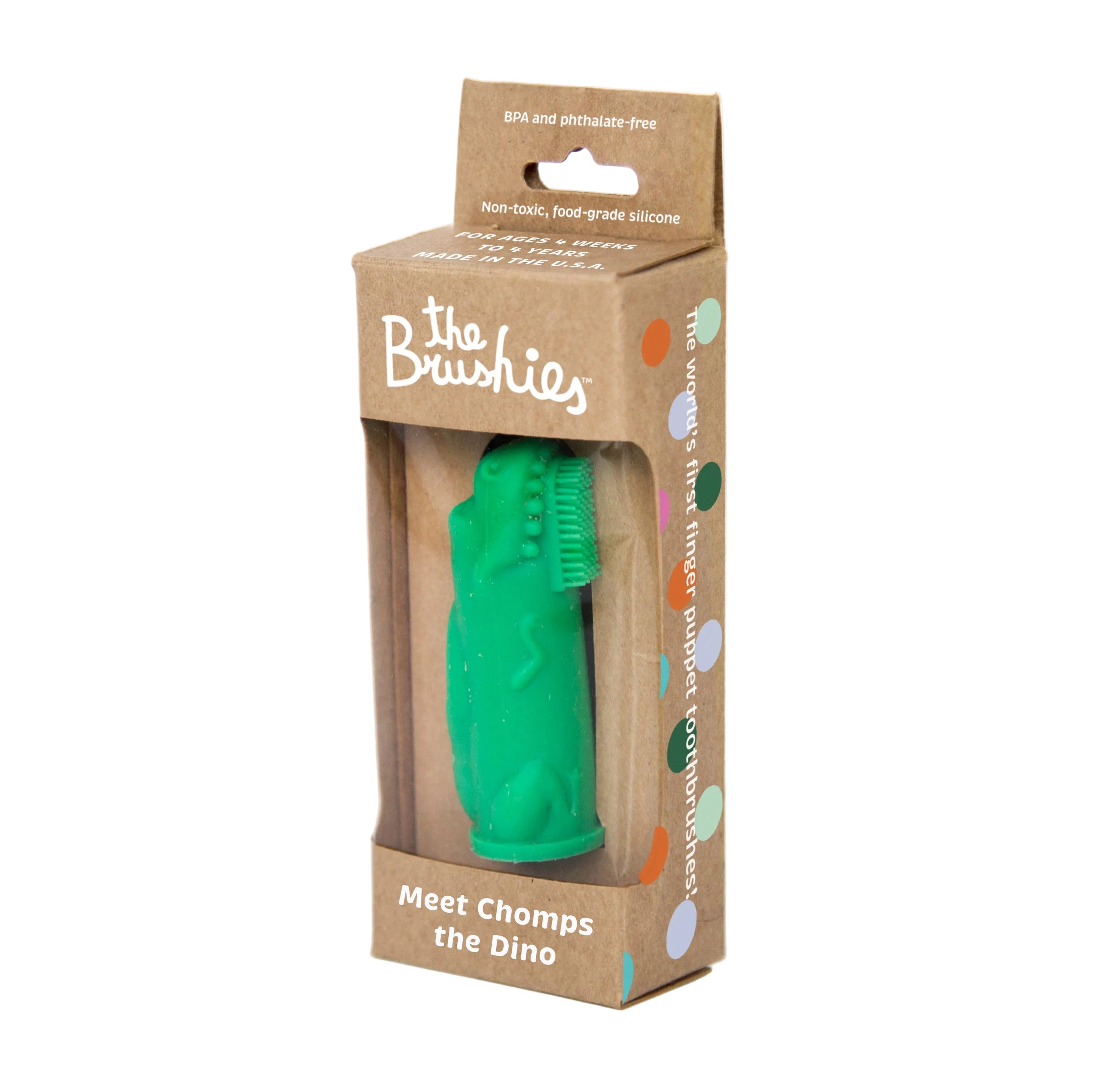 Chomps the Dino Finger Toothbrush