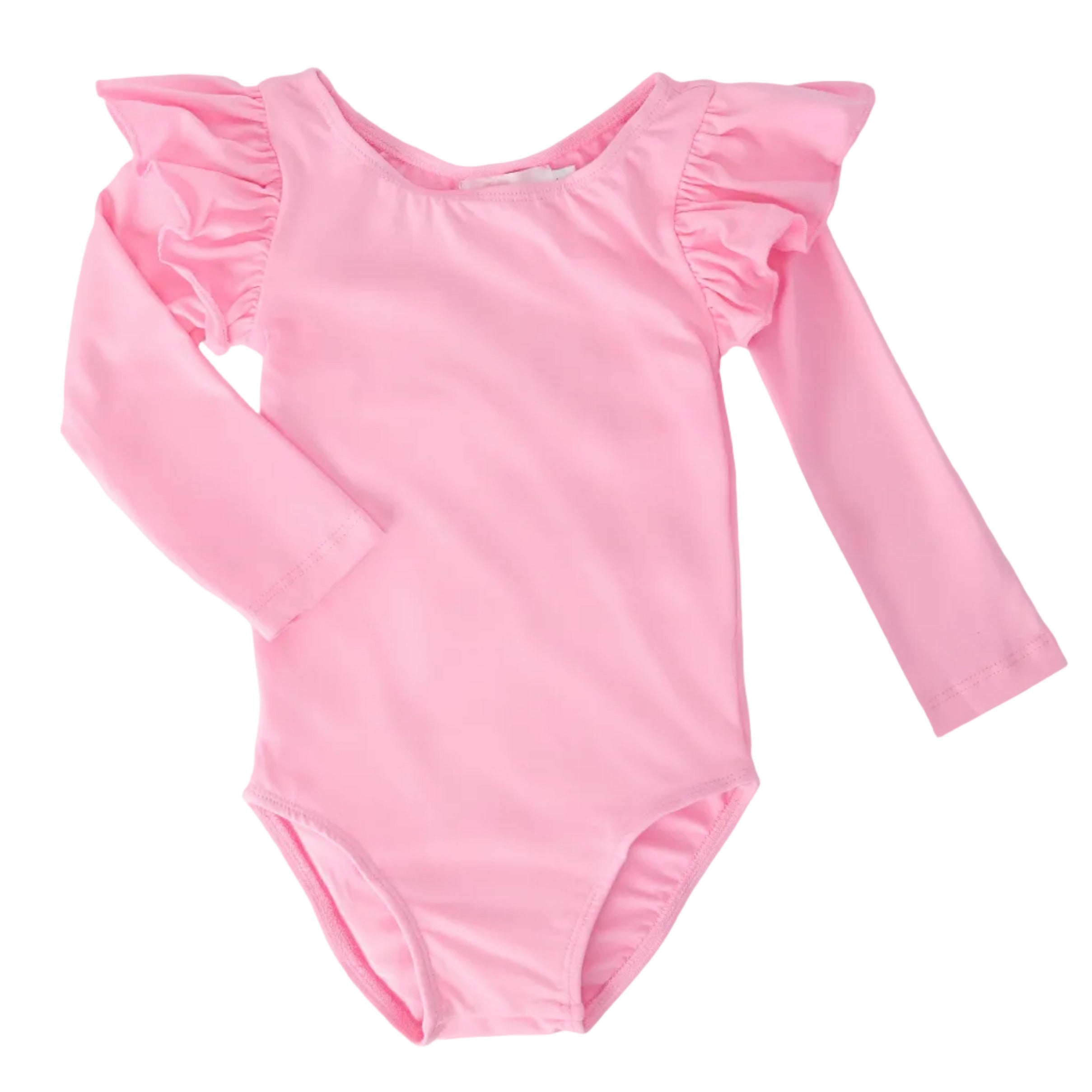 Bubblegum Pink L/S Flutter Sleeve Leotard