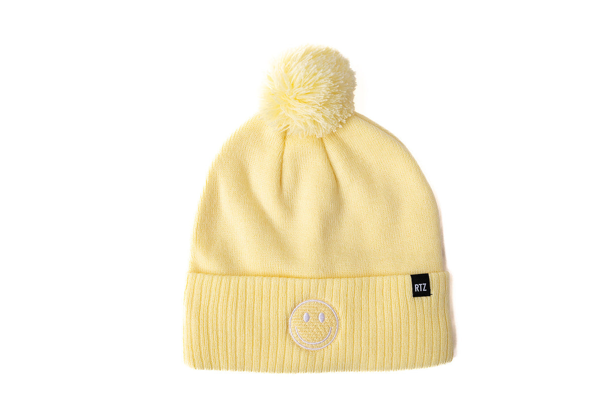 Smiley Pom Pom Hat
