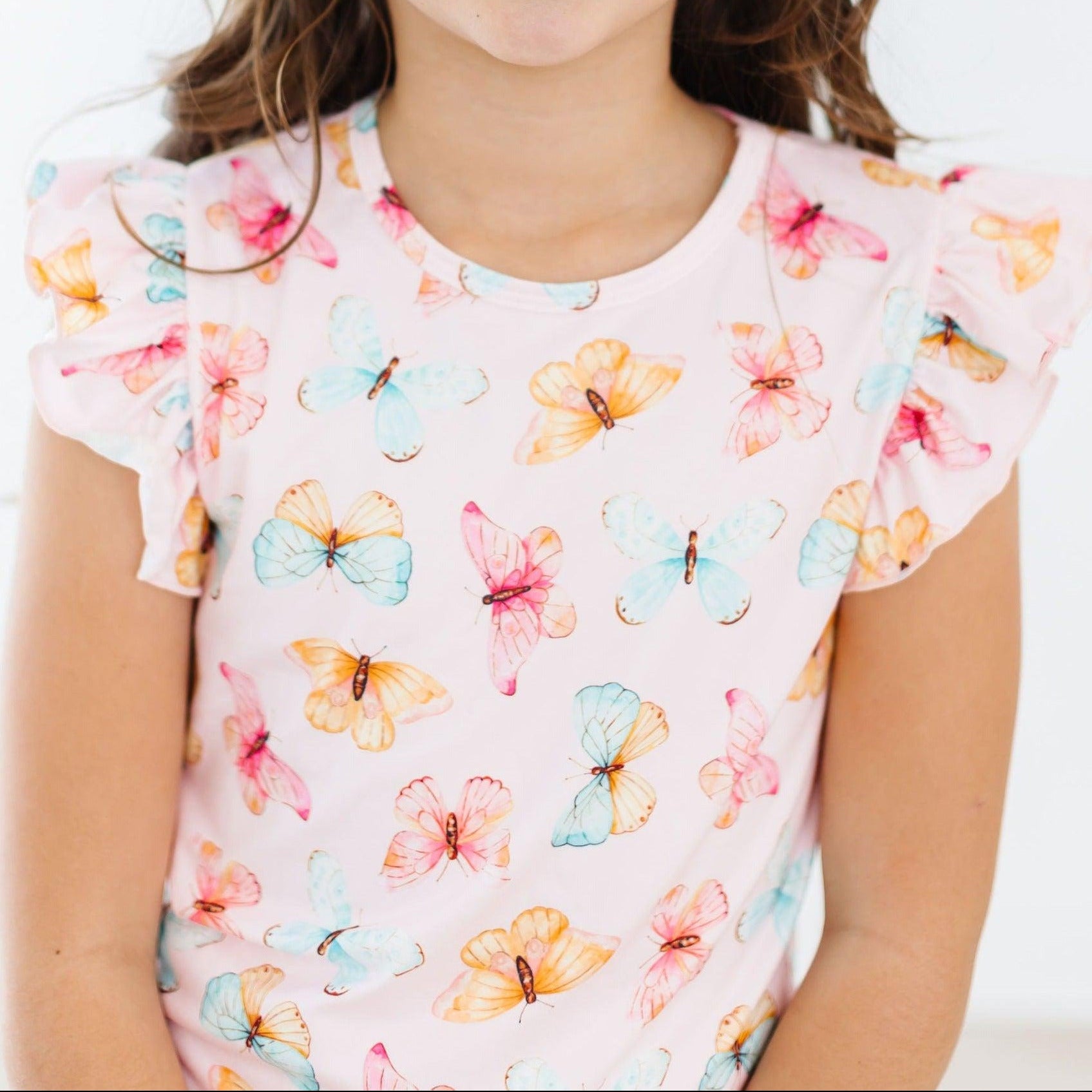 Butterfly Kisses S/S Ruffle Tee