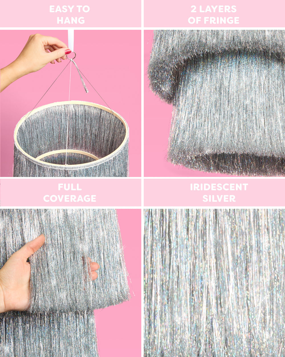 Shimmer Chandelier - iridescent foil chandelier