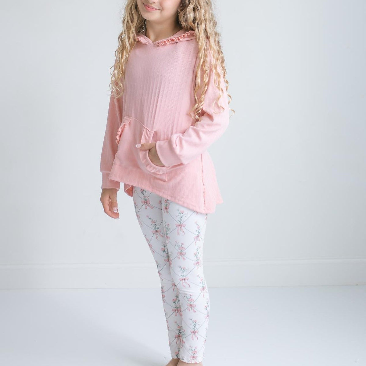 Coquette Pink Bow Hooded Pant Set