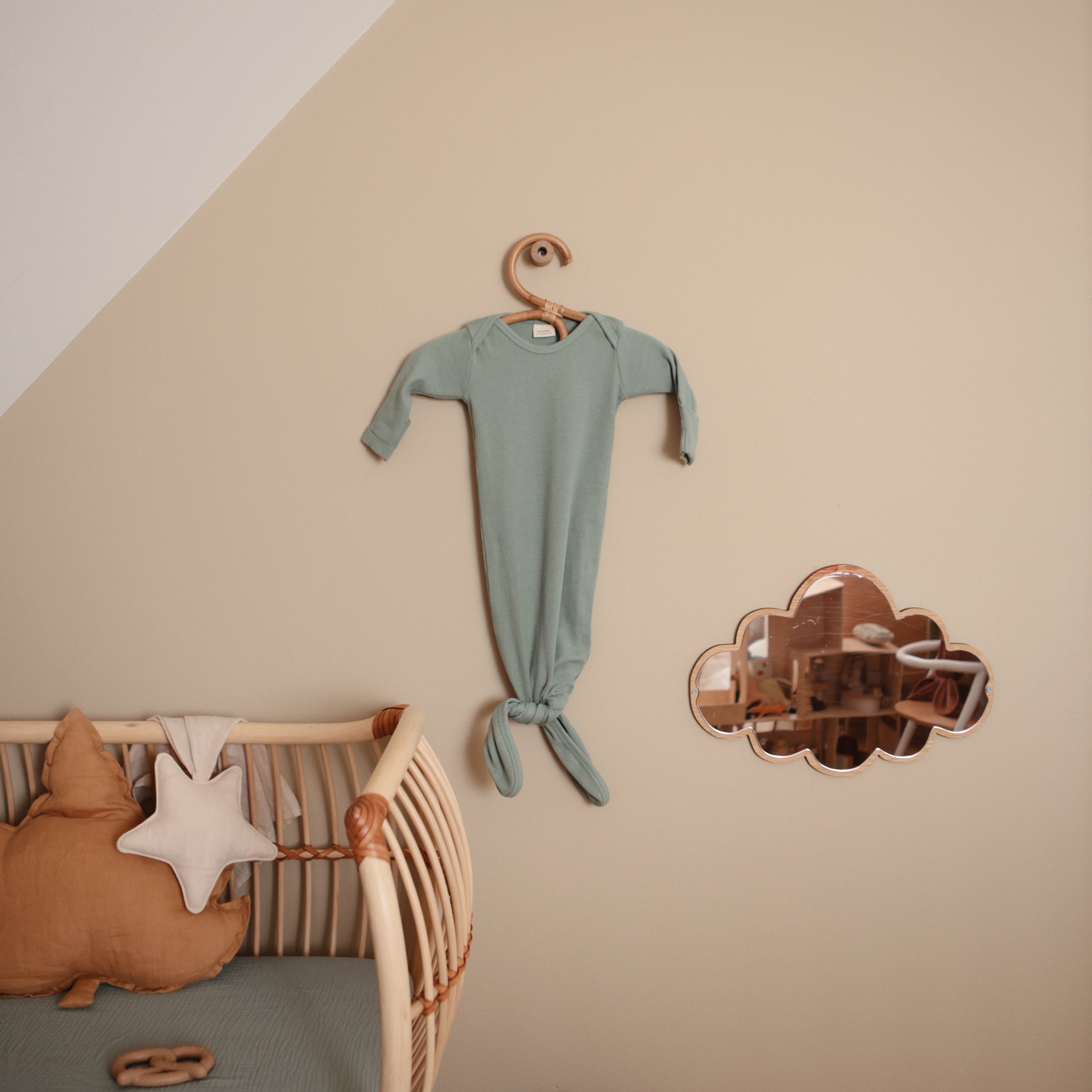 Ribbed Knotted Baby Gown