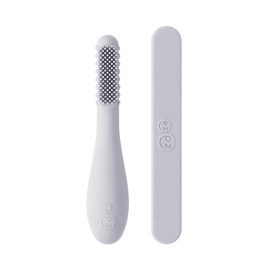 Baby-Led™ Toothbrush + Tongue Depressor in Pewter