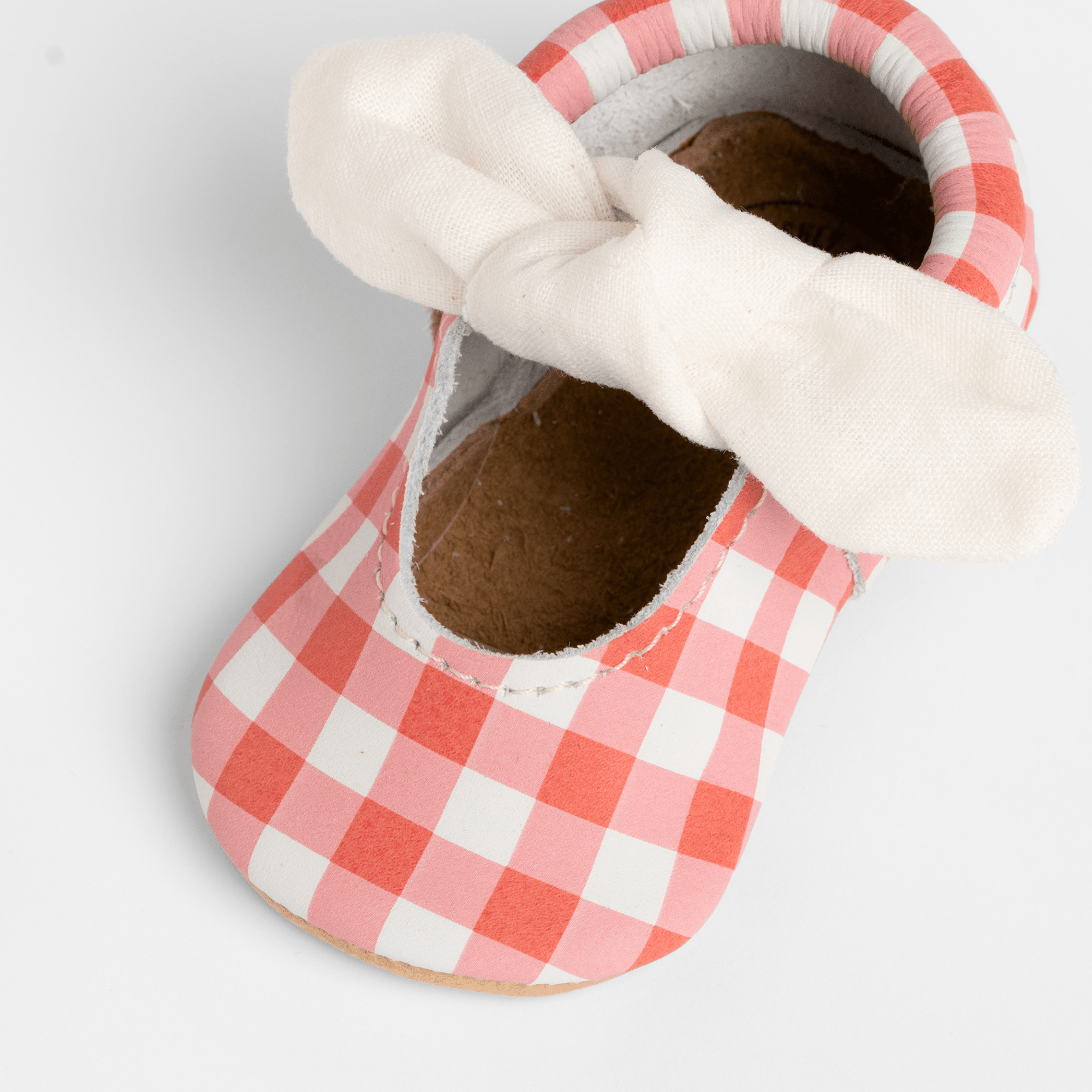Picnic Table Knotted Bow Baby Shoe