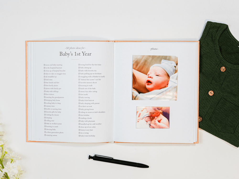 Baby's First Year Memory Book & Photo Album - Sky Blue