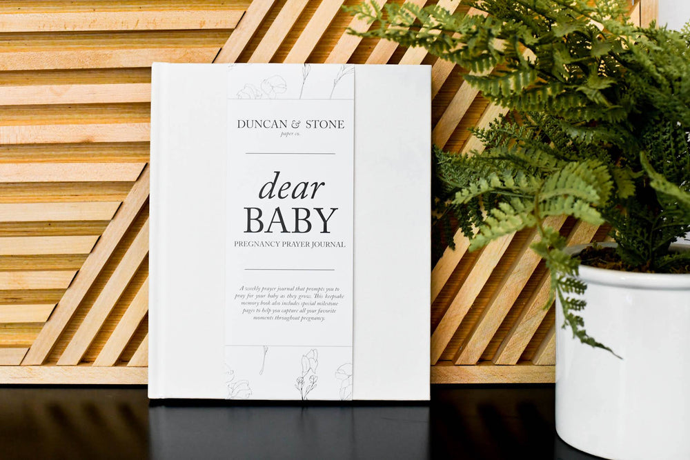 Dear Baby: A Pregnancy Prayer Journal & Memory Book For Moms - Ivory