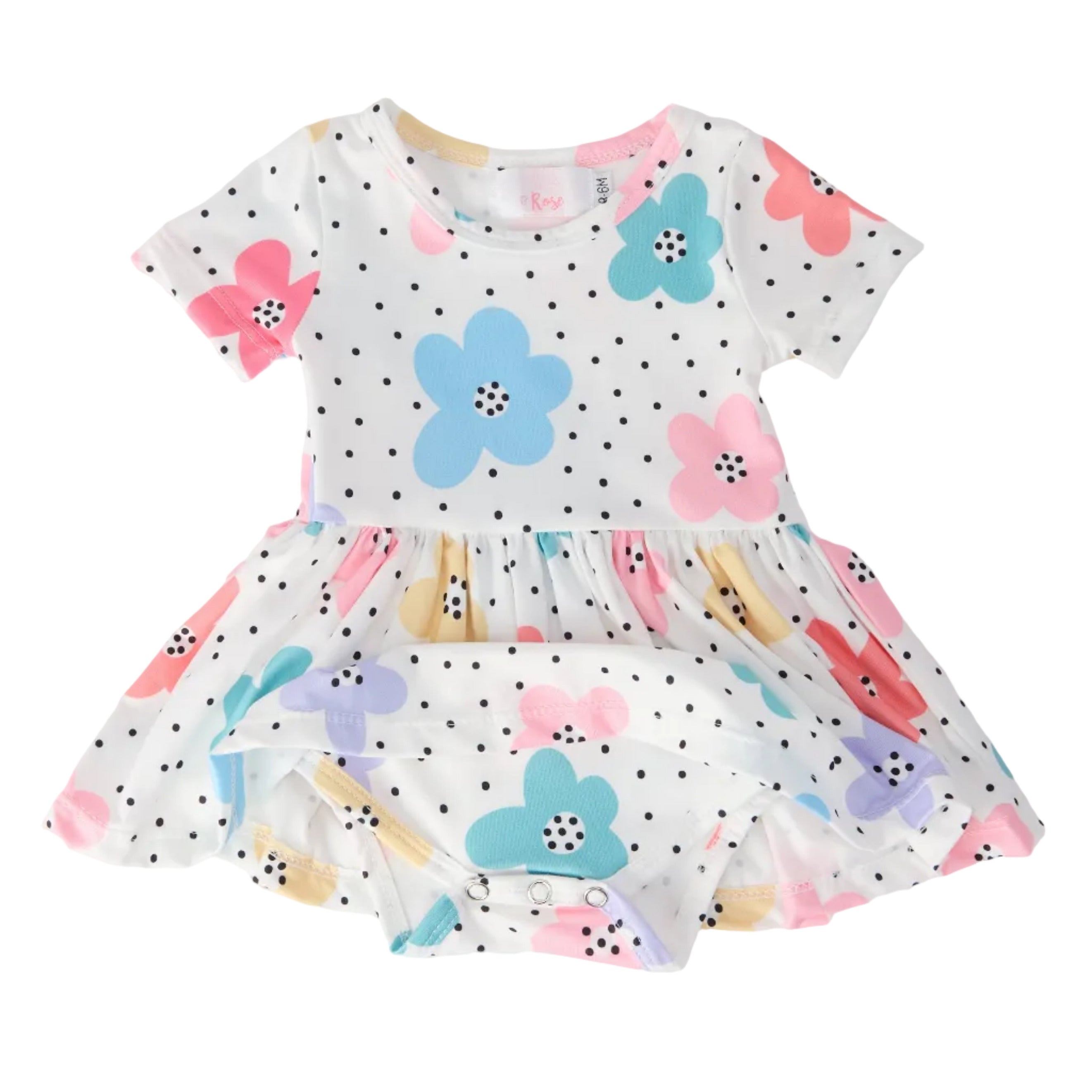 Dots & Daisies S/S Twirl Bodysuit