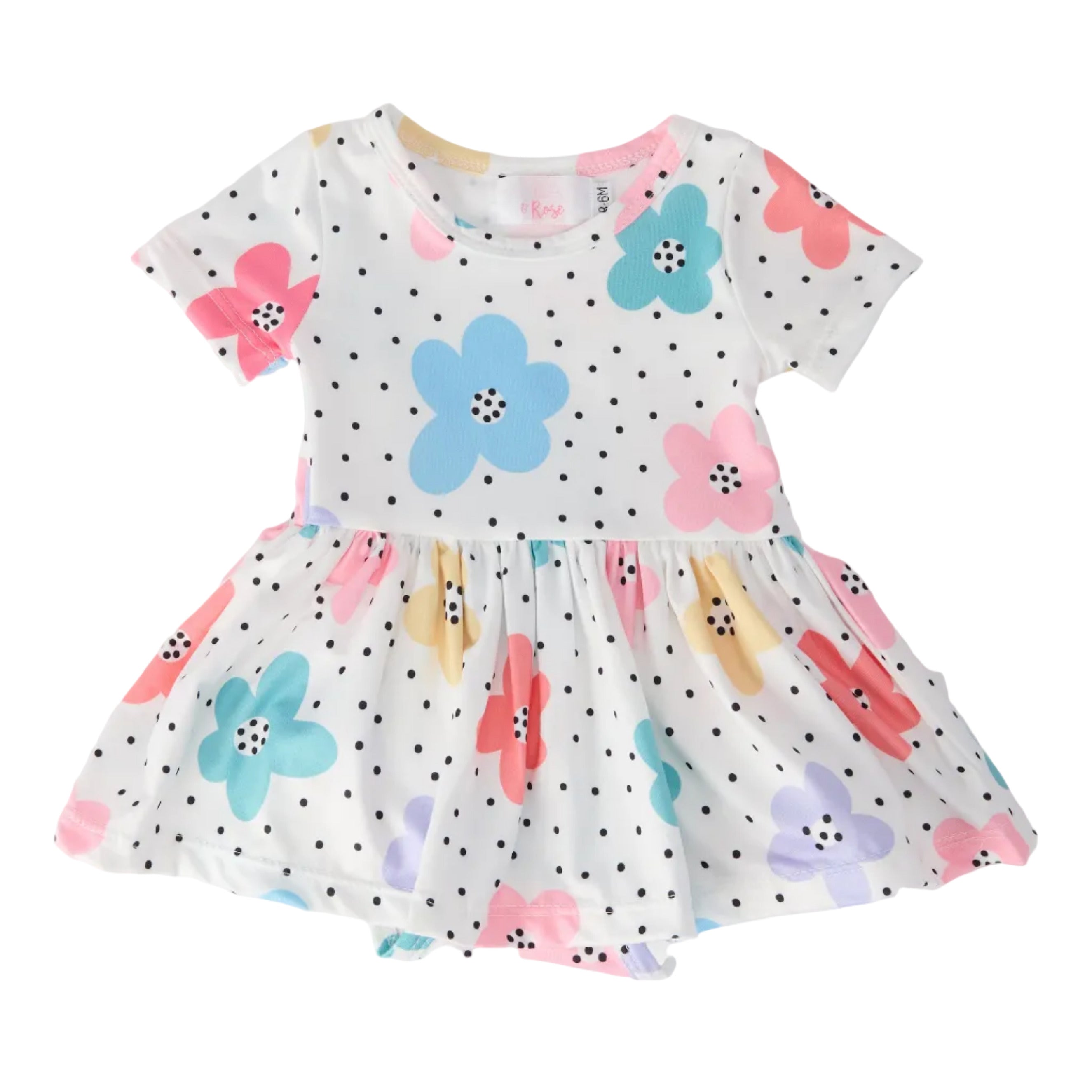 Dots & Daisies S/S Twirl Bodysuit