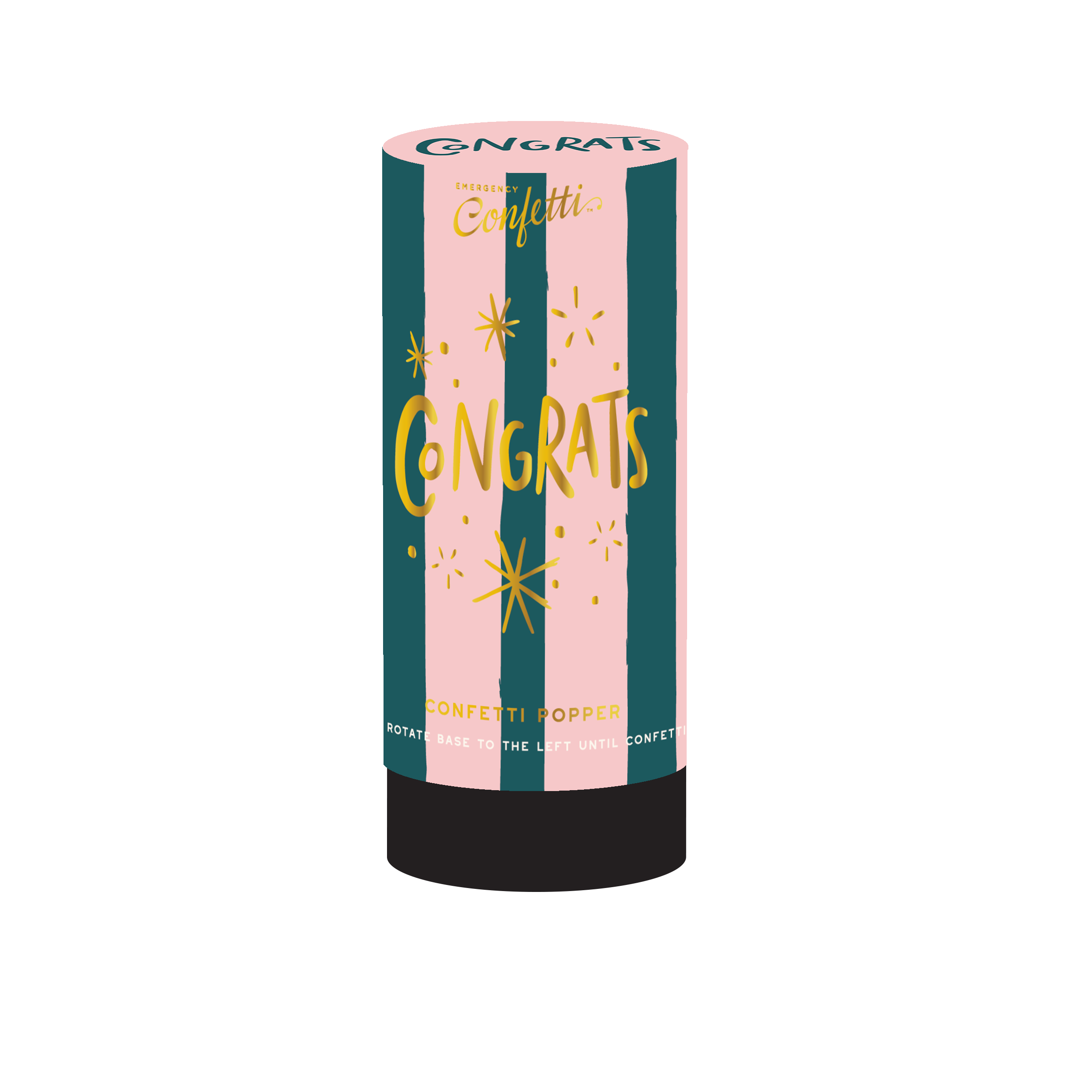 Congrats Confetti Popper- pink/navy