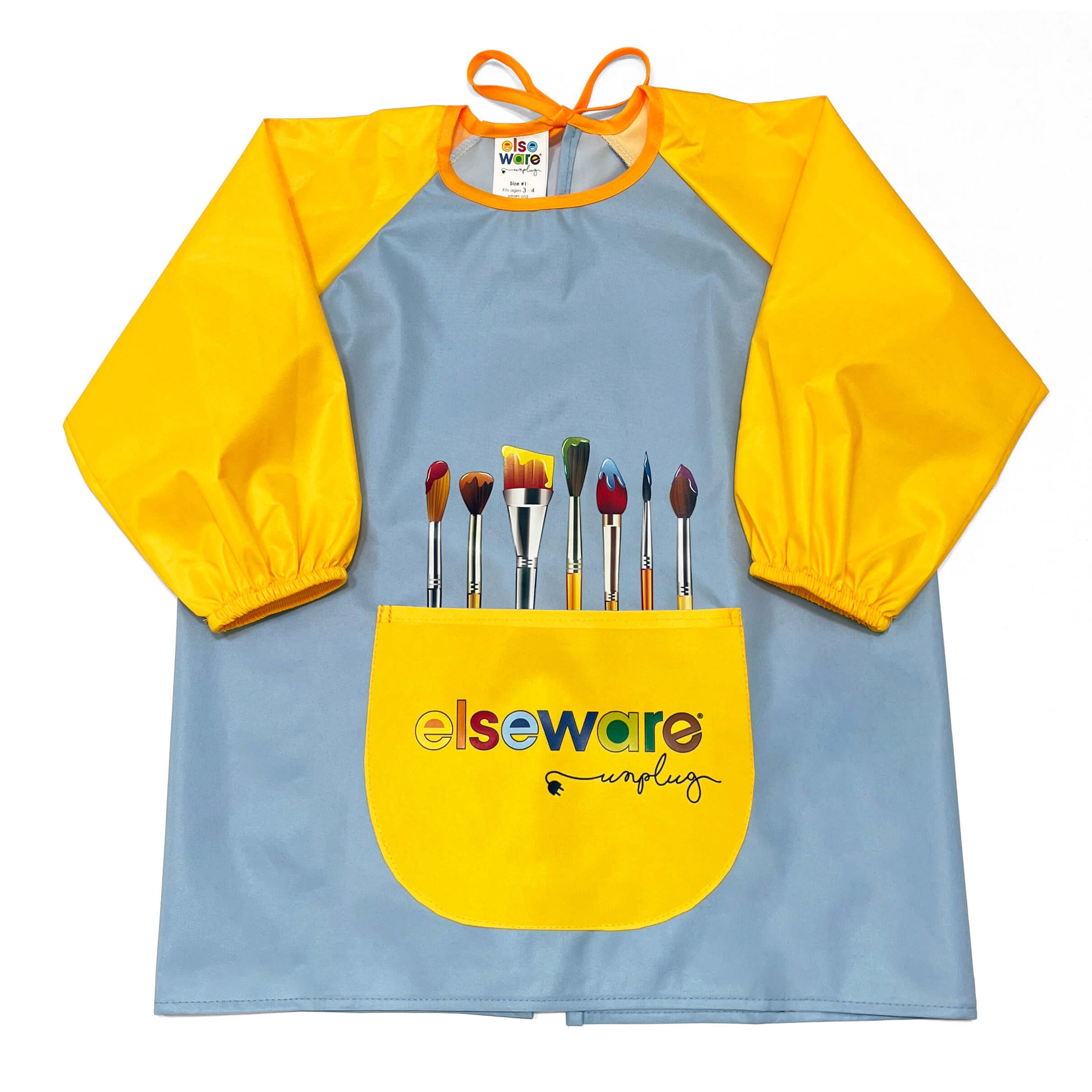 Art Smock with Pocket (Ages 3-6, 2 Sizes) Kid-Friendly