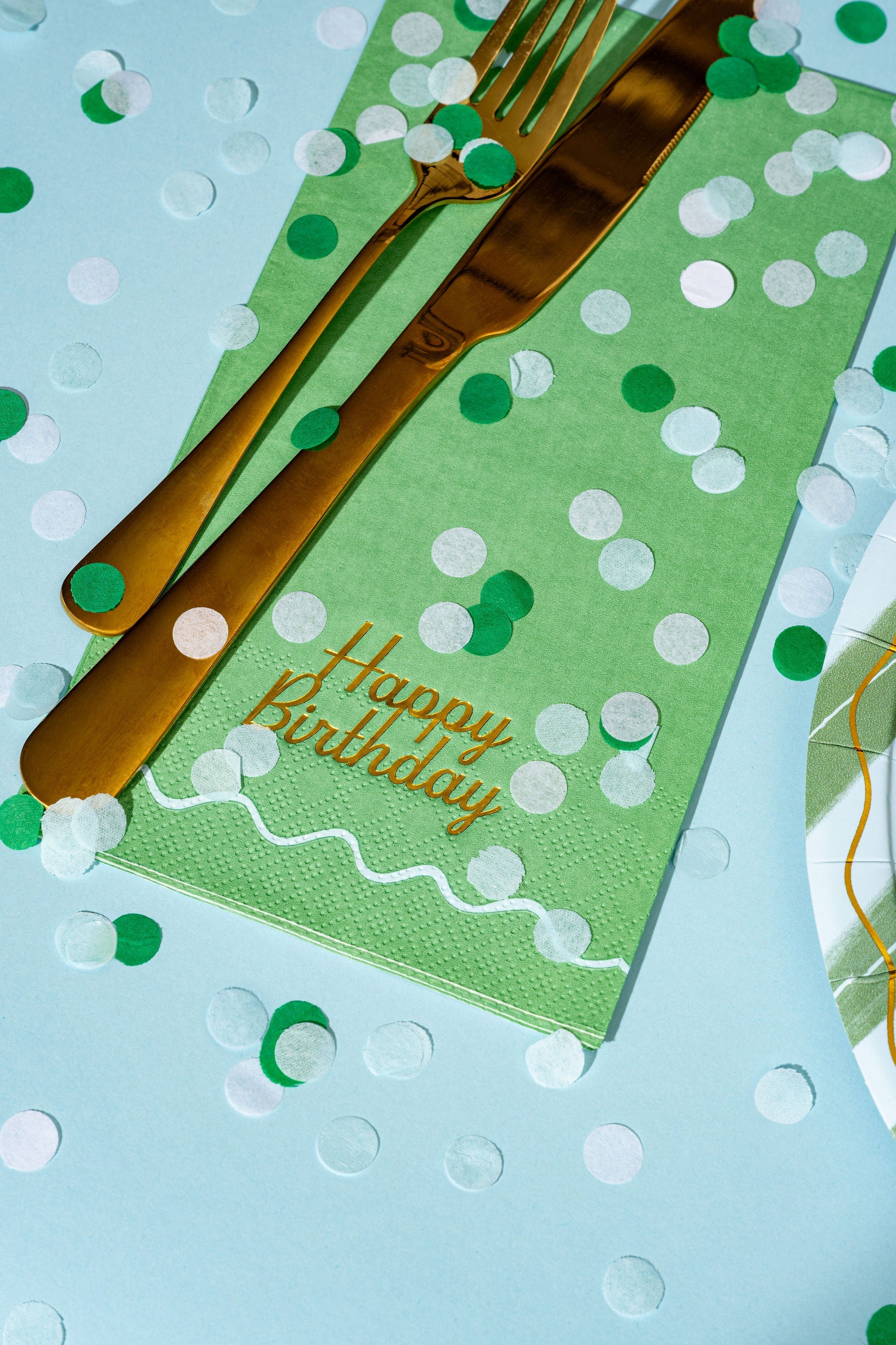 Blue & Green Birthday Guest Napkins