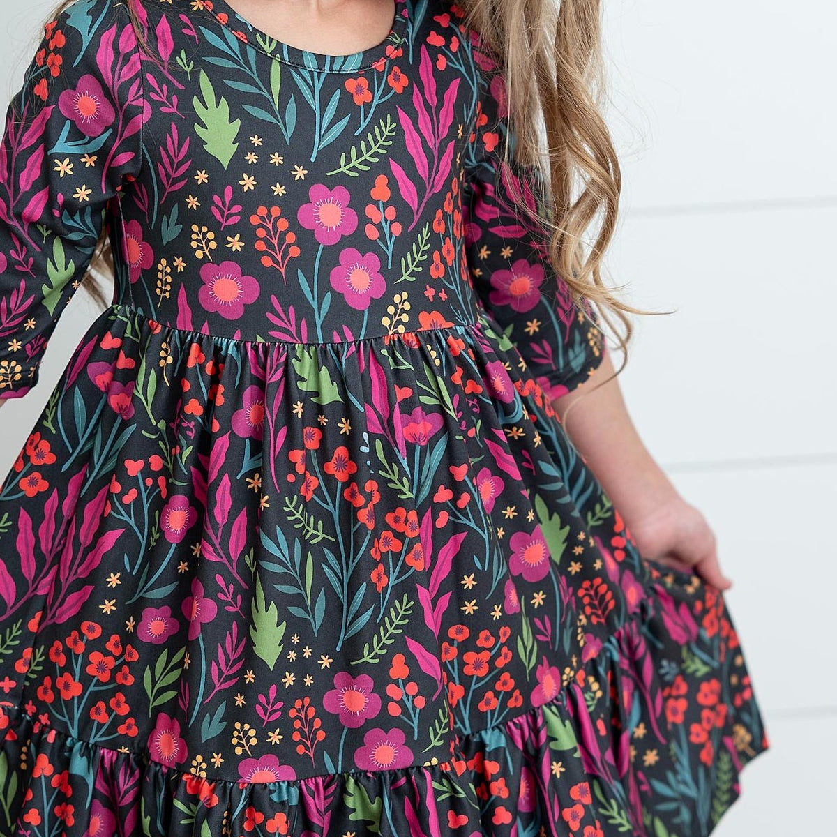 Emma Dark Floral Dress