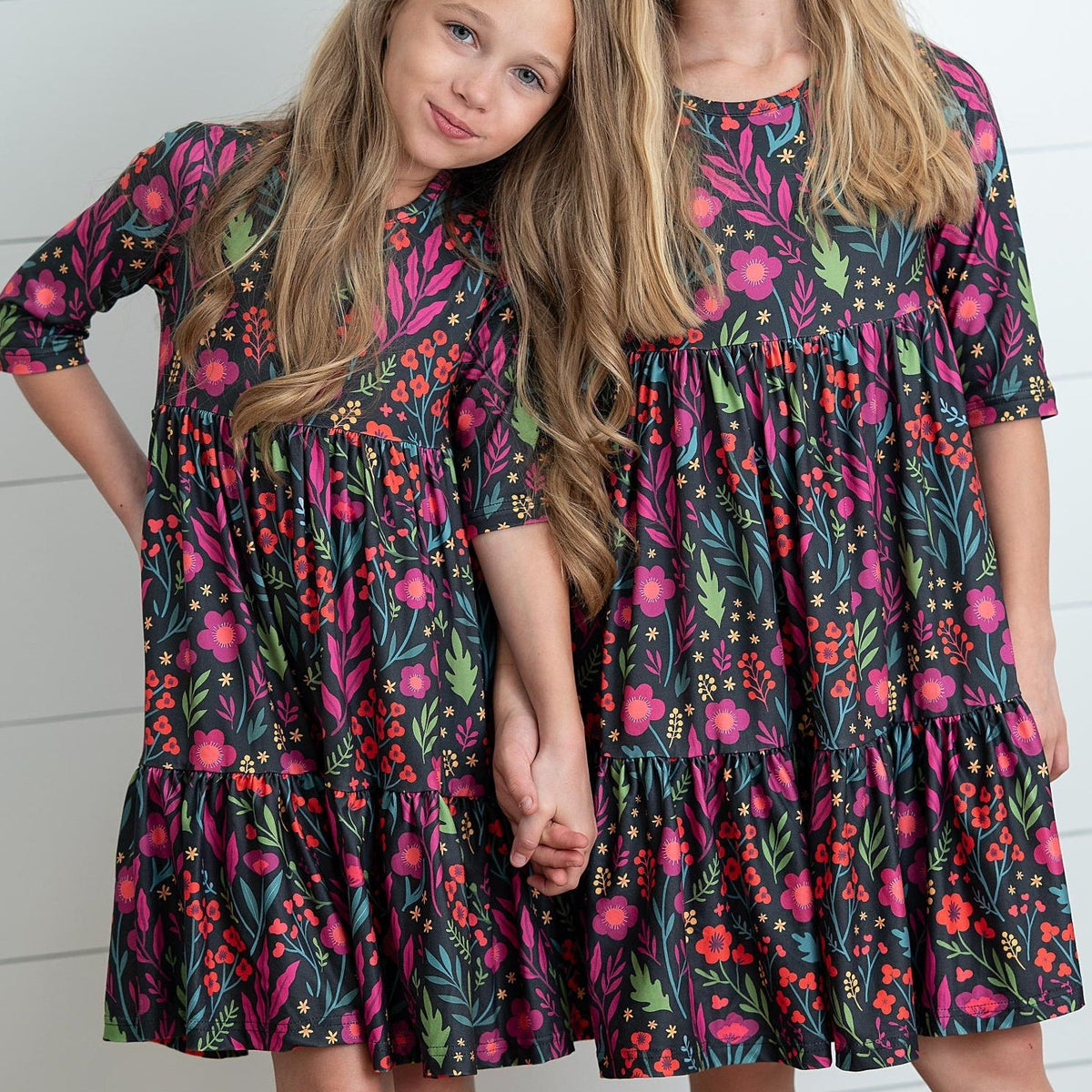 Emma Dark Floral Dress