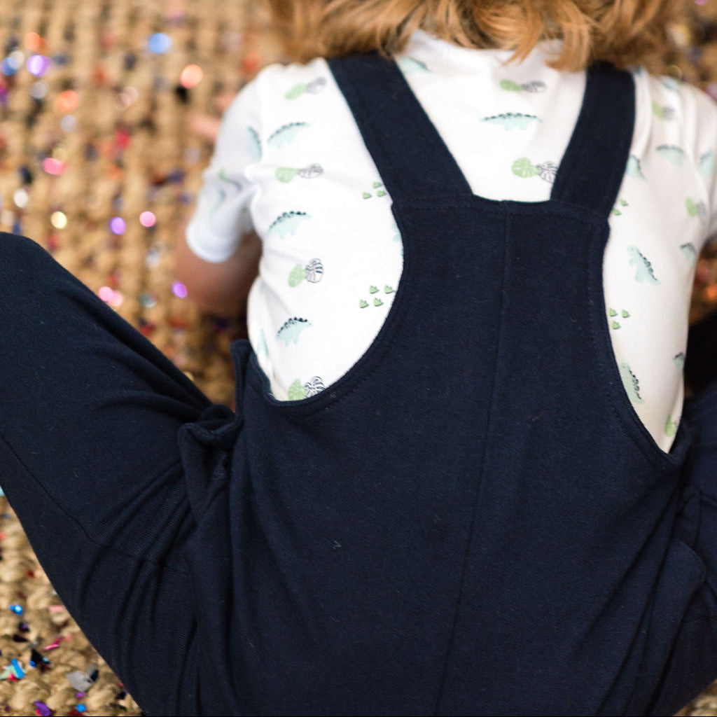 Navy Knit Dungaree