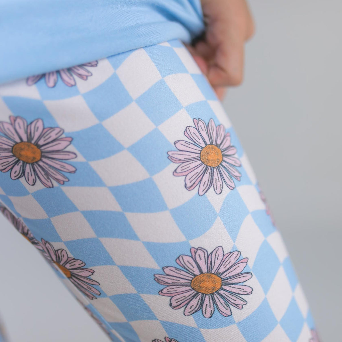 Evie Blue Check Pant Hooded Set
