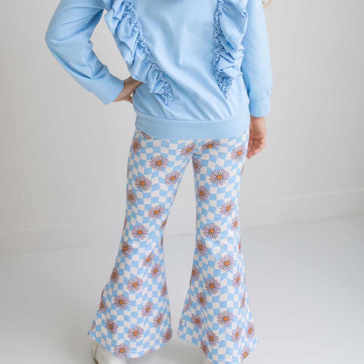 Evie Blue Check Pant Hooded Set