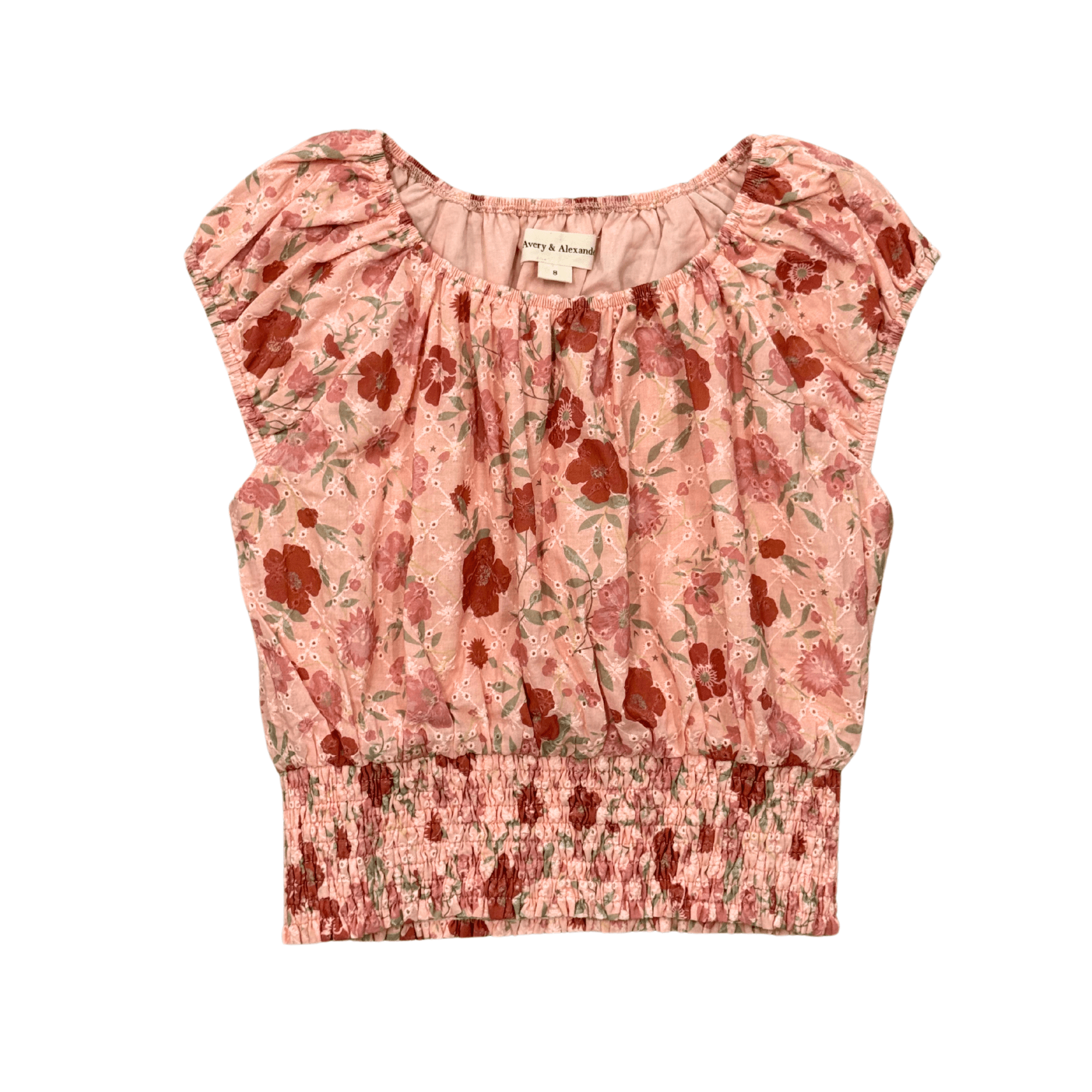Eyelet Peasant Top