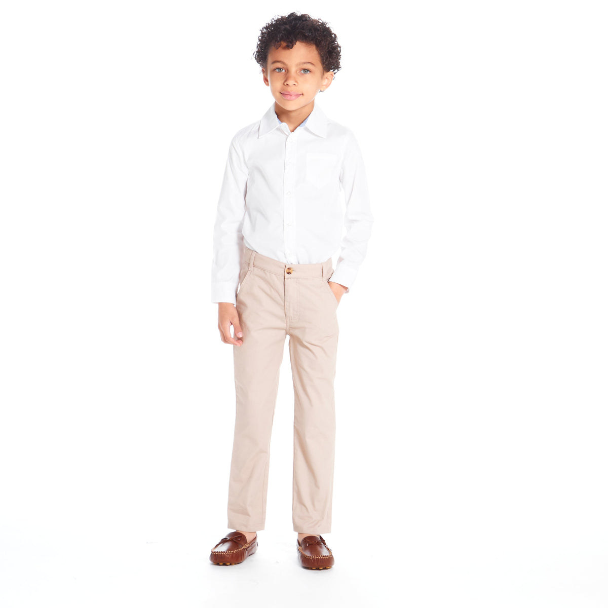 White Poplin Button-down