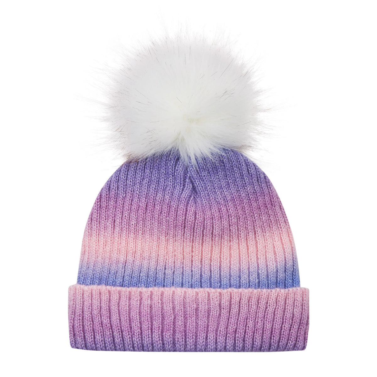 Purple & Pink Ombre Winter Hat & Glove Set