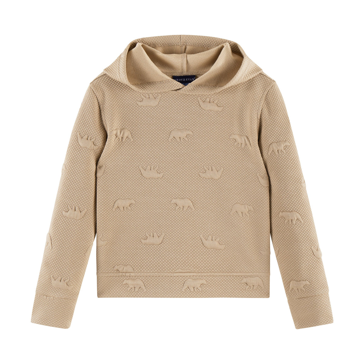 Kids Embossed Lounge Set | Taupe Bear