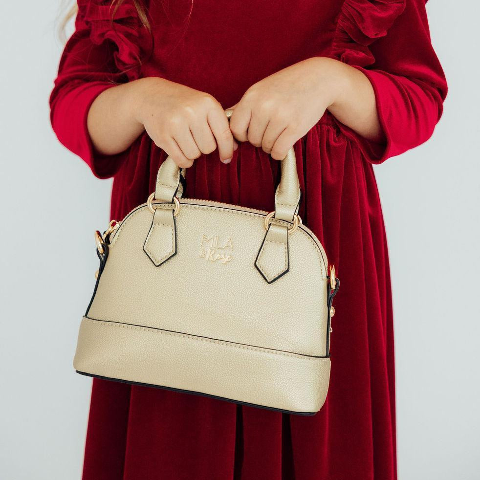 SALE Gold Metallic Girl's Crossbody Purse