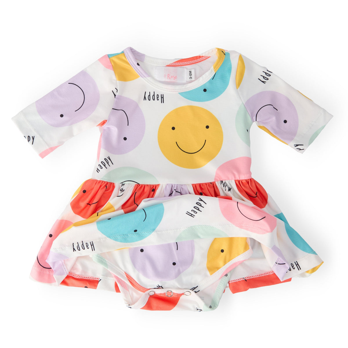 Happy Days 3/4 Sleeve Twirl Bodysuit