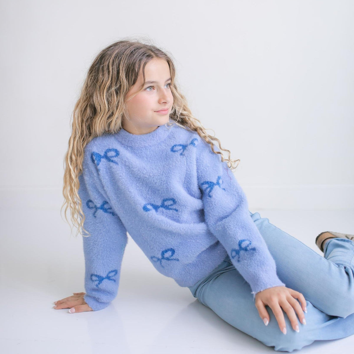 Harper Blue Bow Sweater