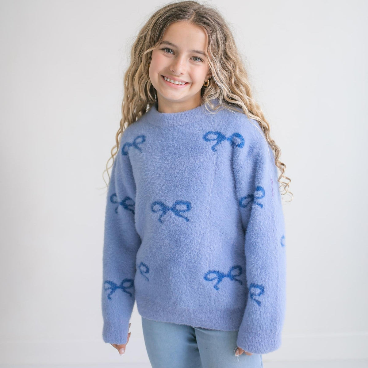 Harper Blue Bow Sweater