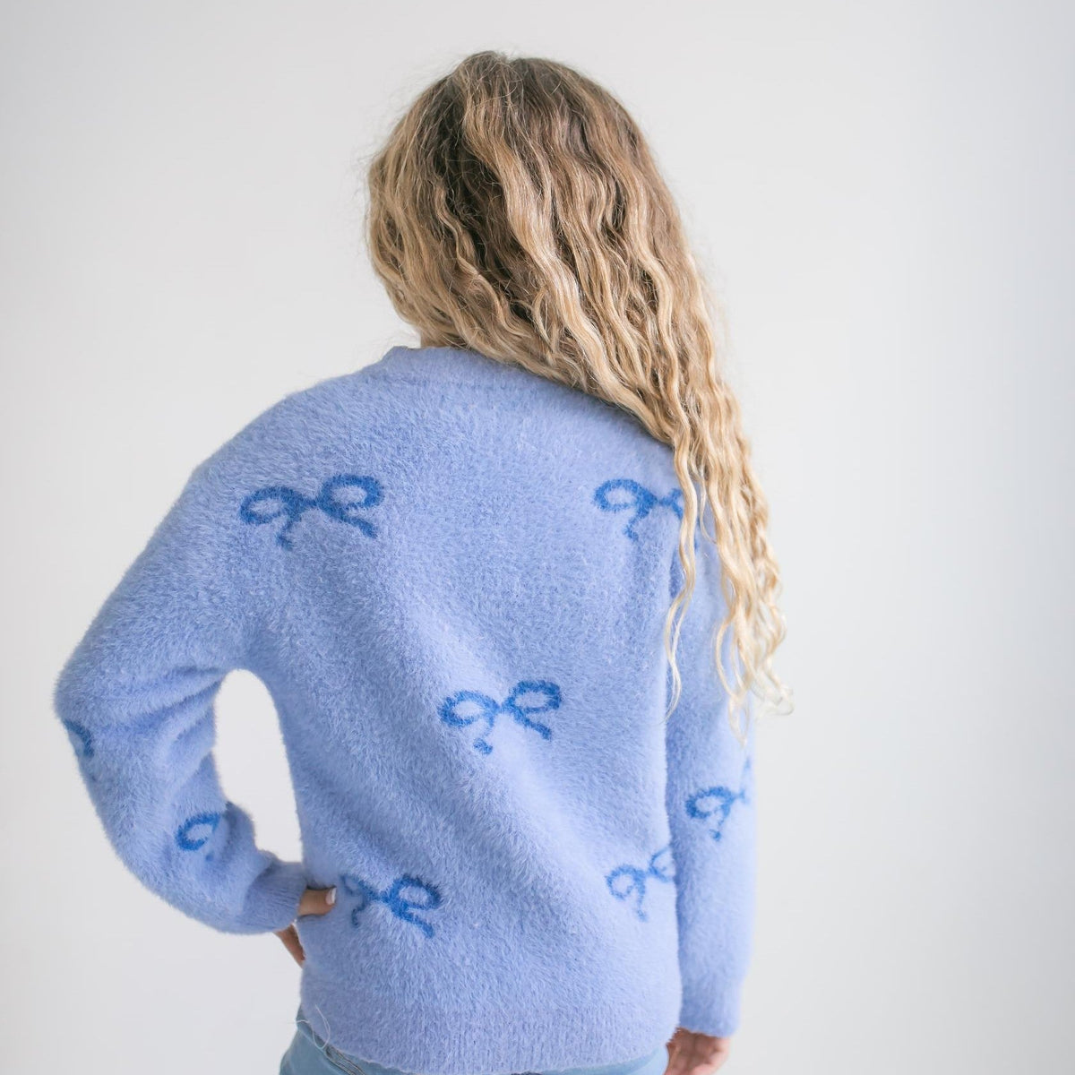 Harper Blue Bow Sweater