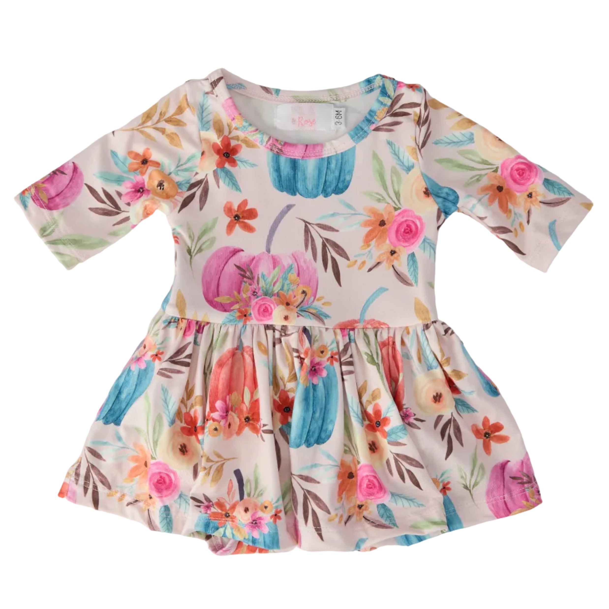 Harvest Blooms 3/4 Sleeve Twirl Bodysuit