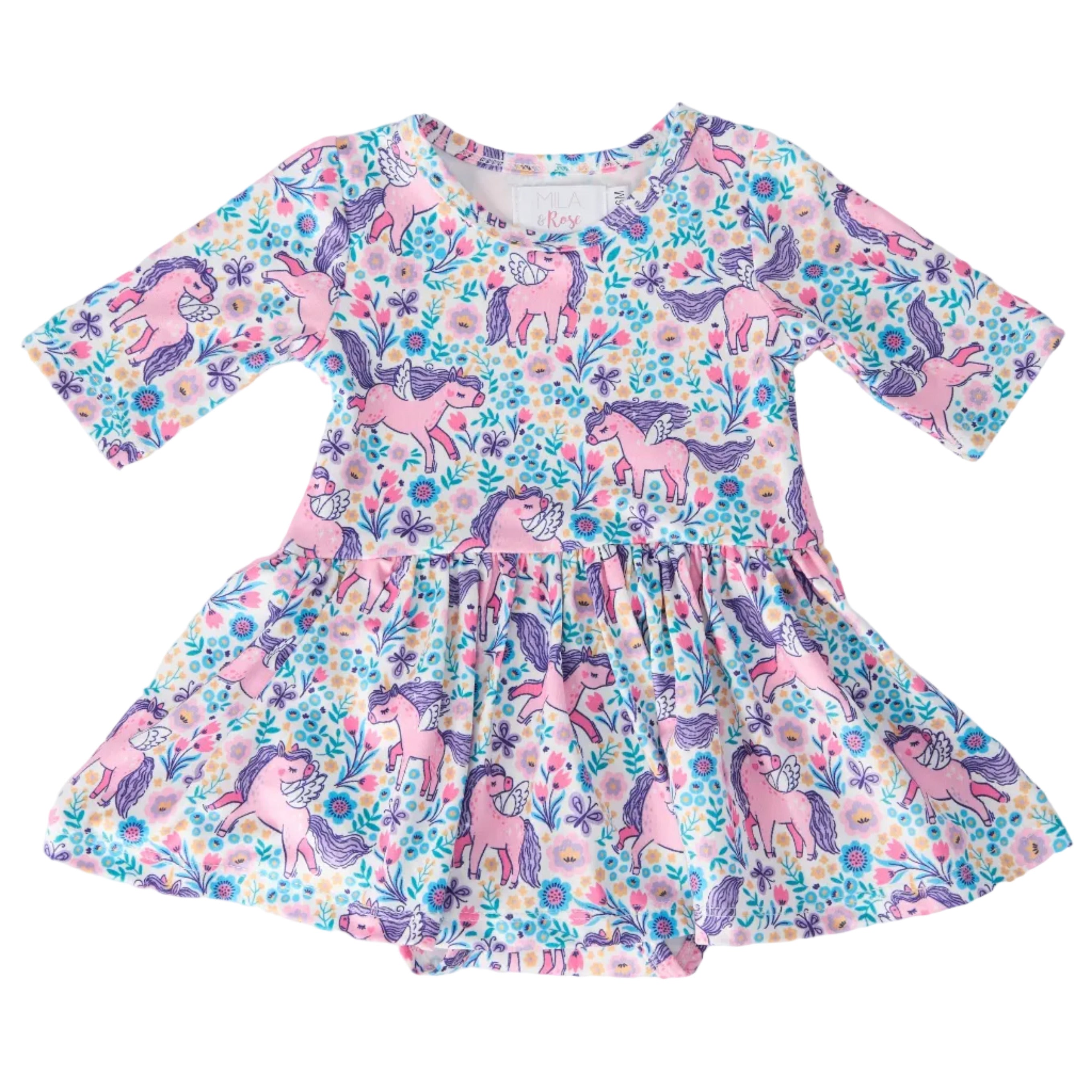 Head in the Clouds 3/4 Sleeve Twirl Bodysuit
