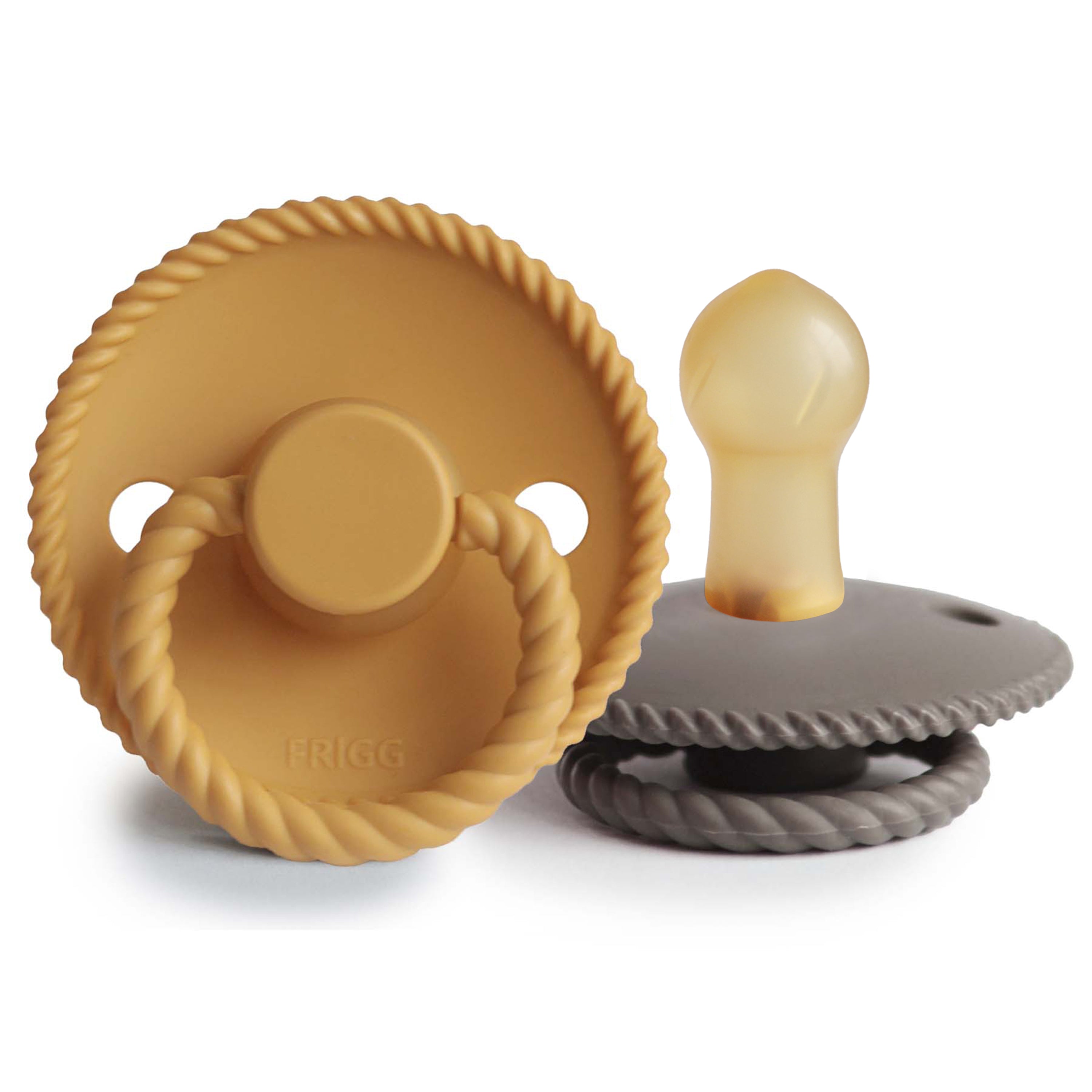 FRIGG Rope Natural Rubber Pacifier 2-Pack