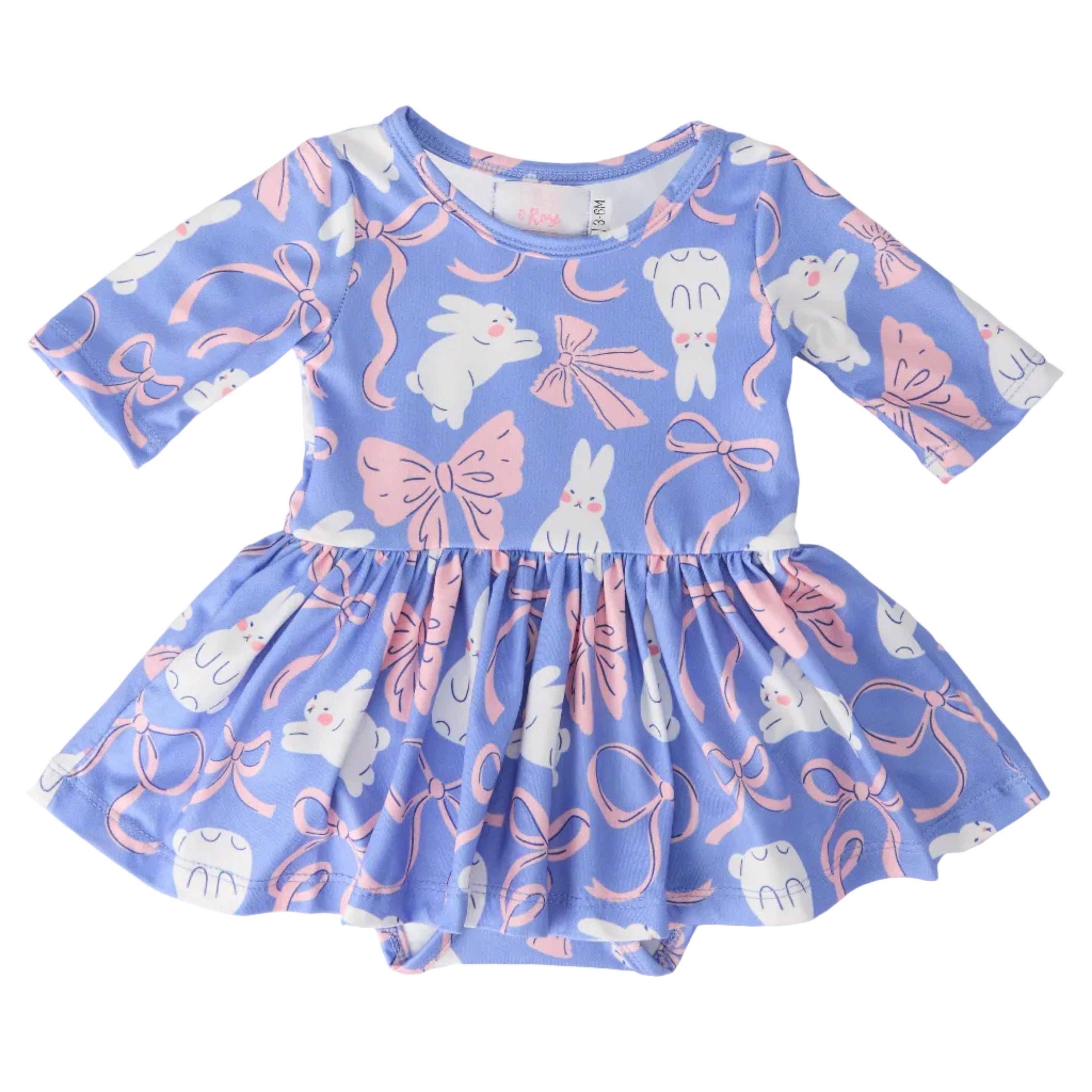 Hop, Skip & Twirl 3/4 Sleeve Twirl Bodysuit