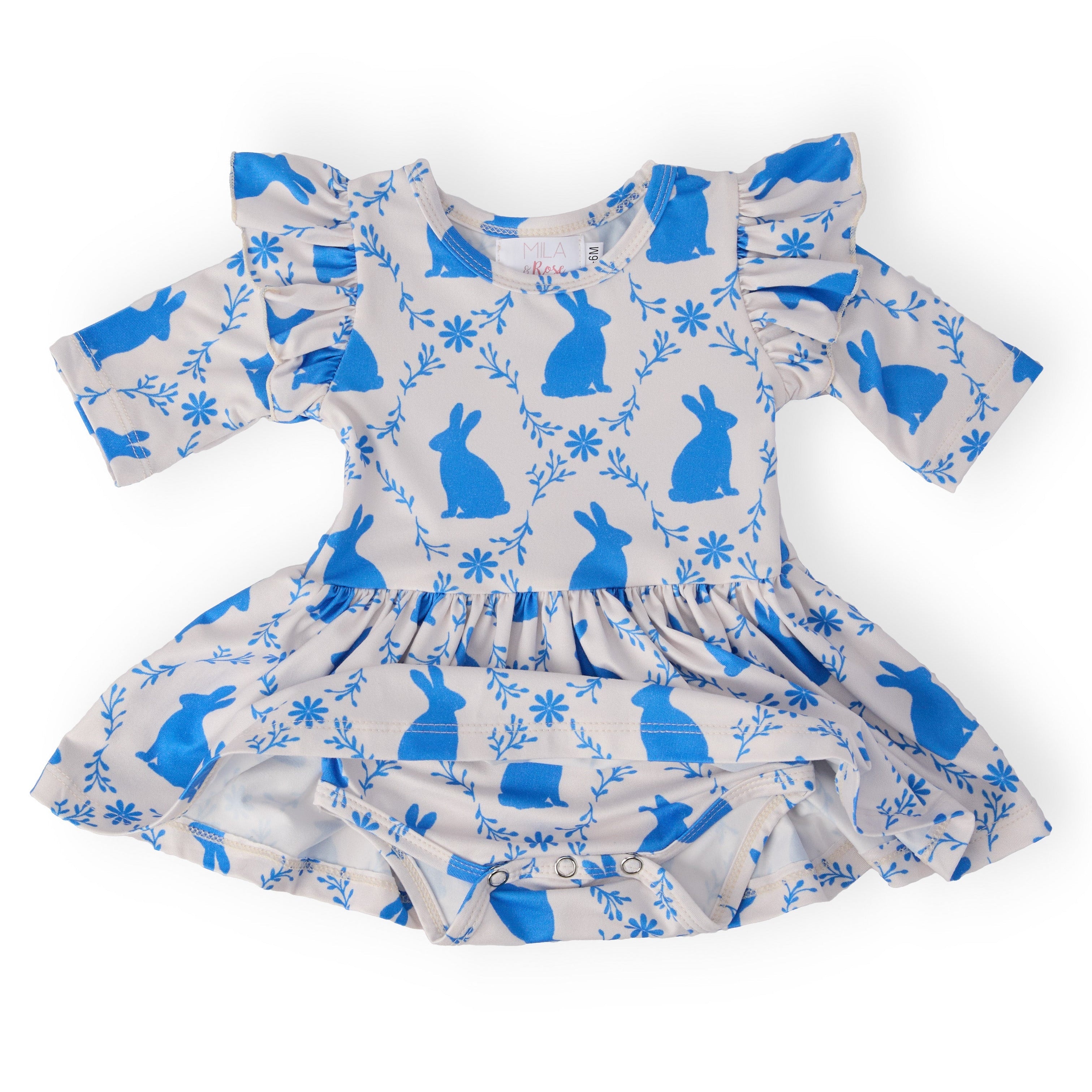 Hop 'til You Drop 3/4 Sleeve Twirl Flutter Bodysuit