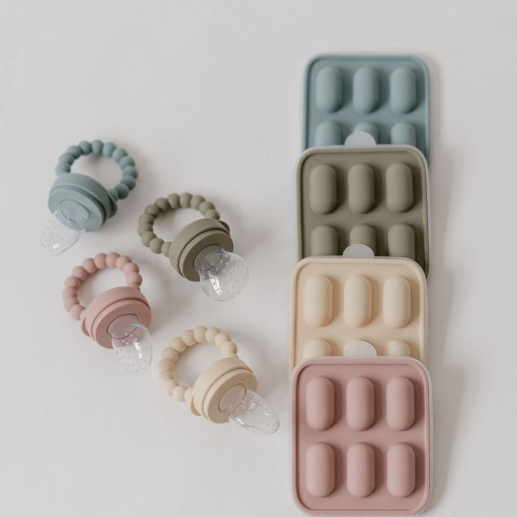Silicone Fruit feeder & Ice Tray Set